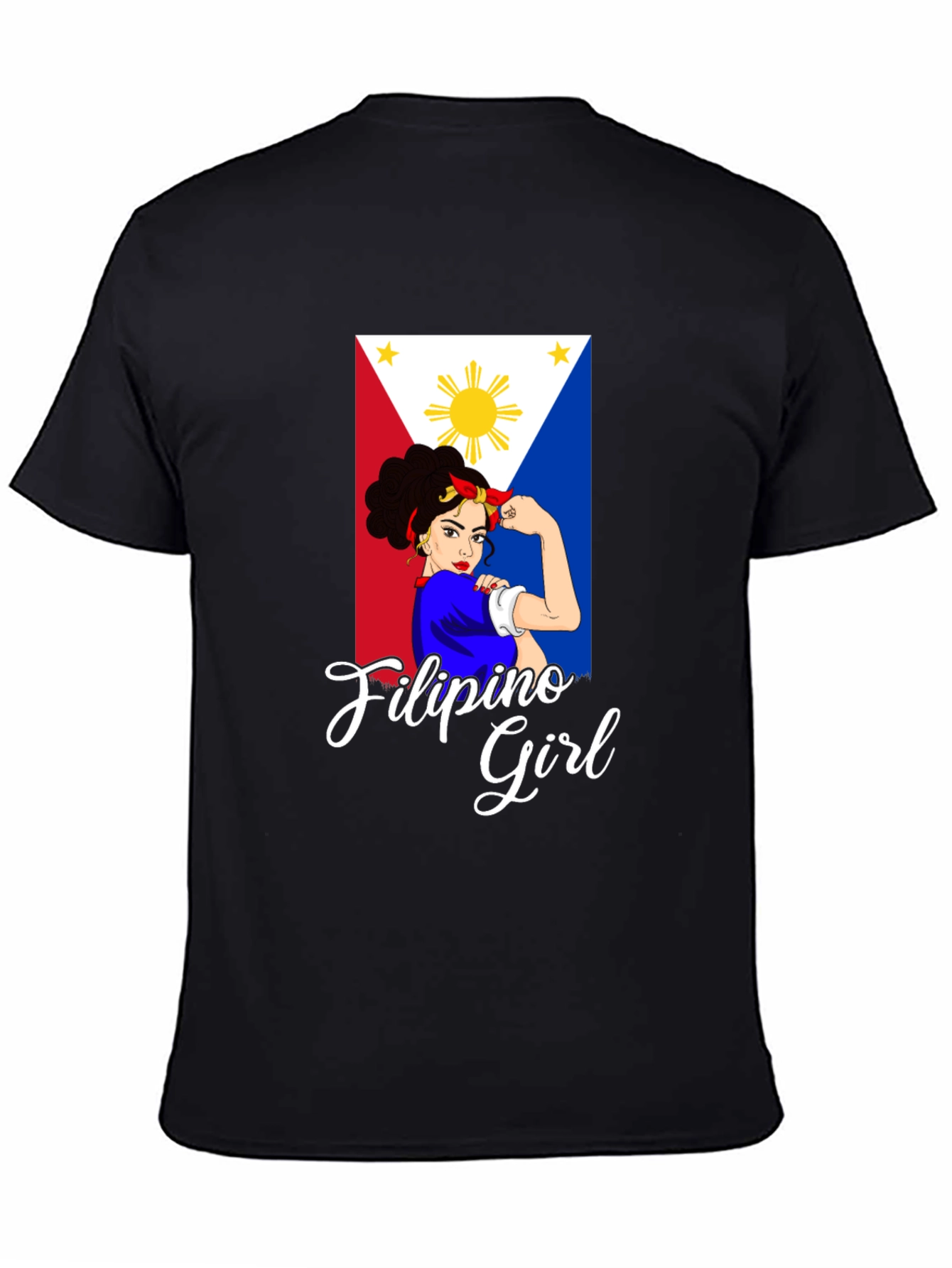 Filipino Girl Power T-Shirt - Black Cotton Tee