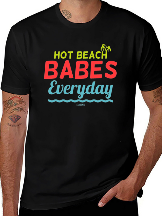 Hot Beach Babes Everyday Graphic Tee - Black