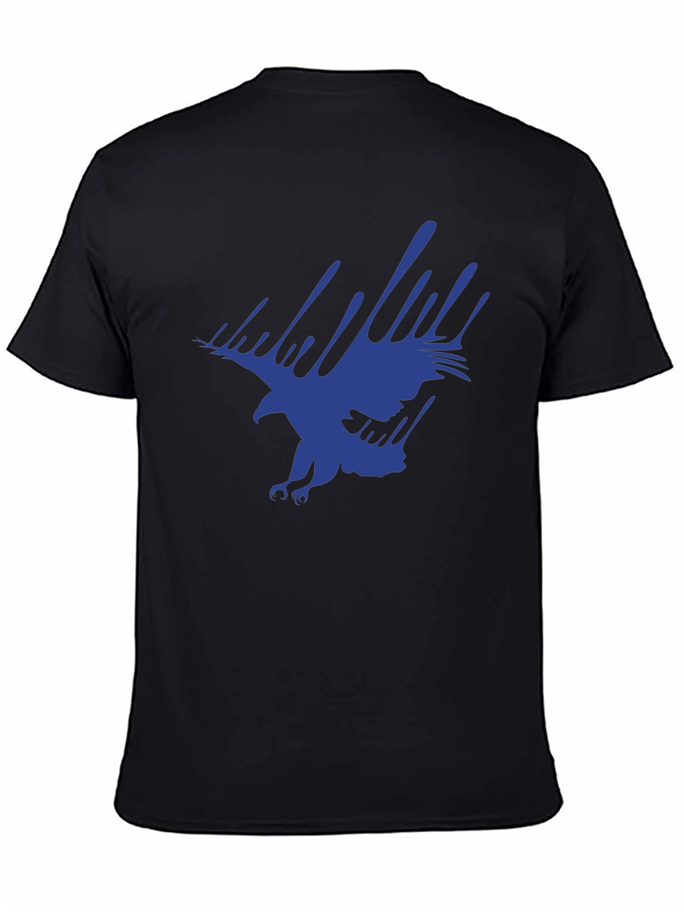 Bold Eagle Graphic Print Tee - Black