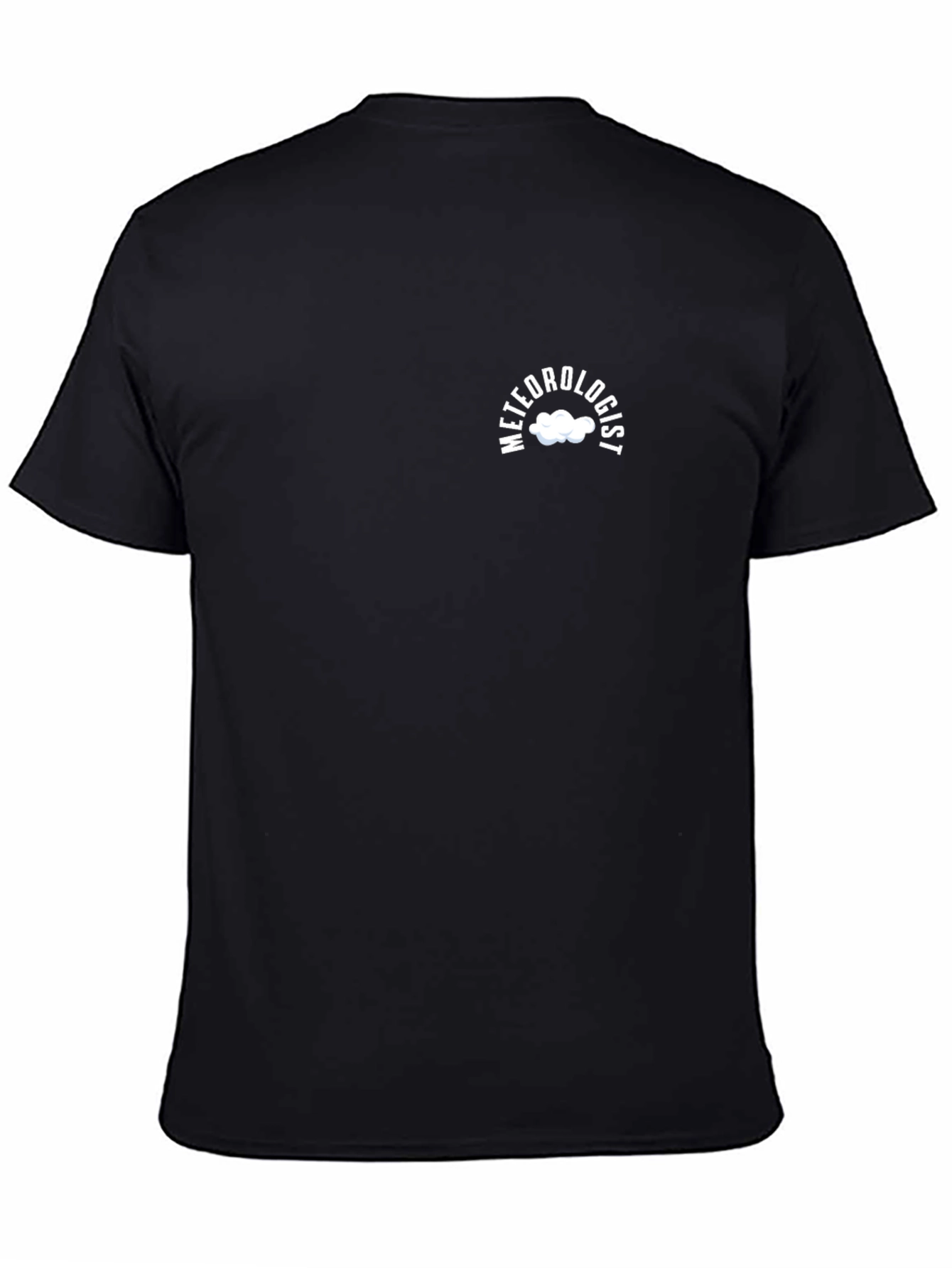 Meteorologist Cloud Logo Black T-Shirt