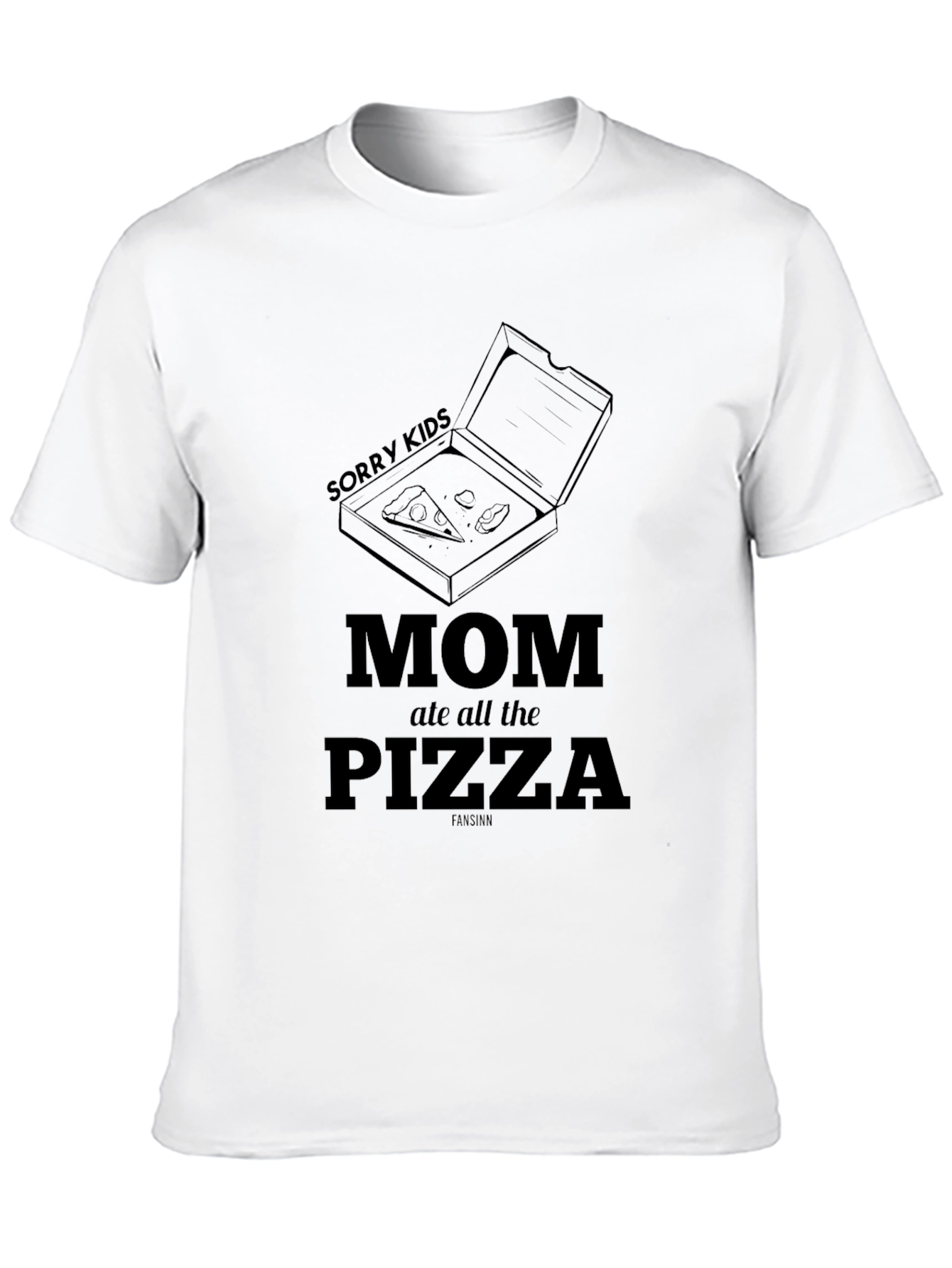 Mom Ate All The Pizza Funny Graphic T-Shirt