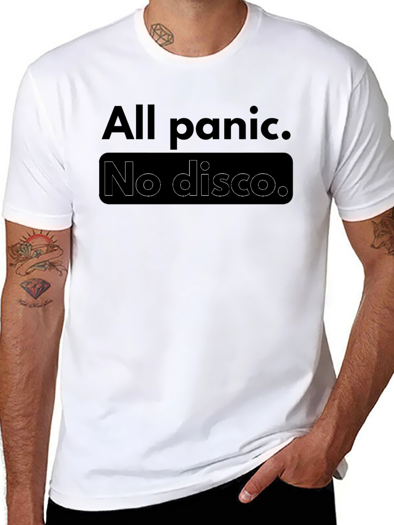 All Panic No Disco Black Graphic Tee