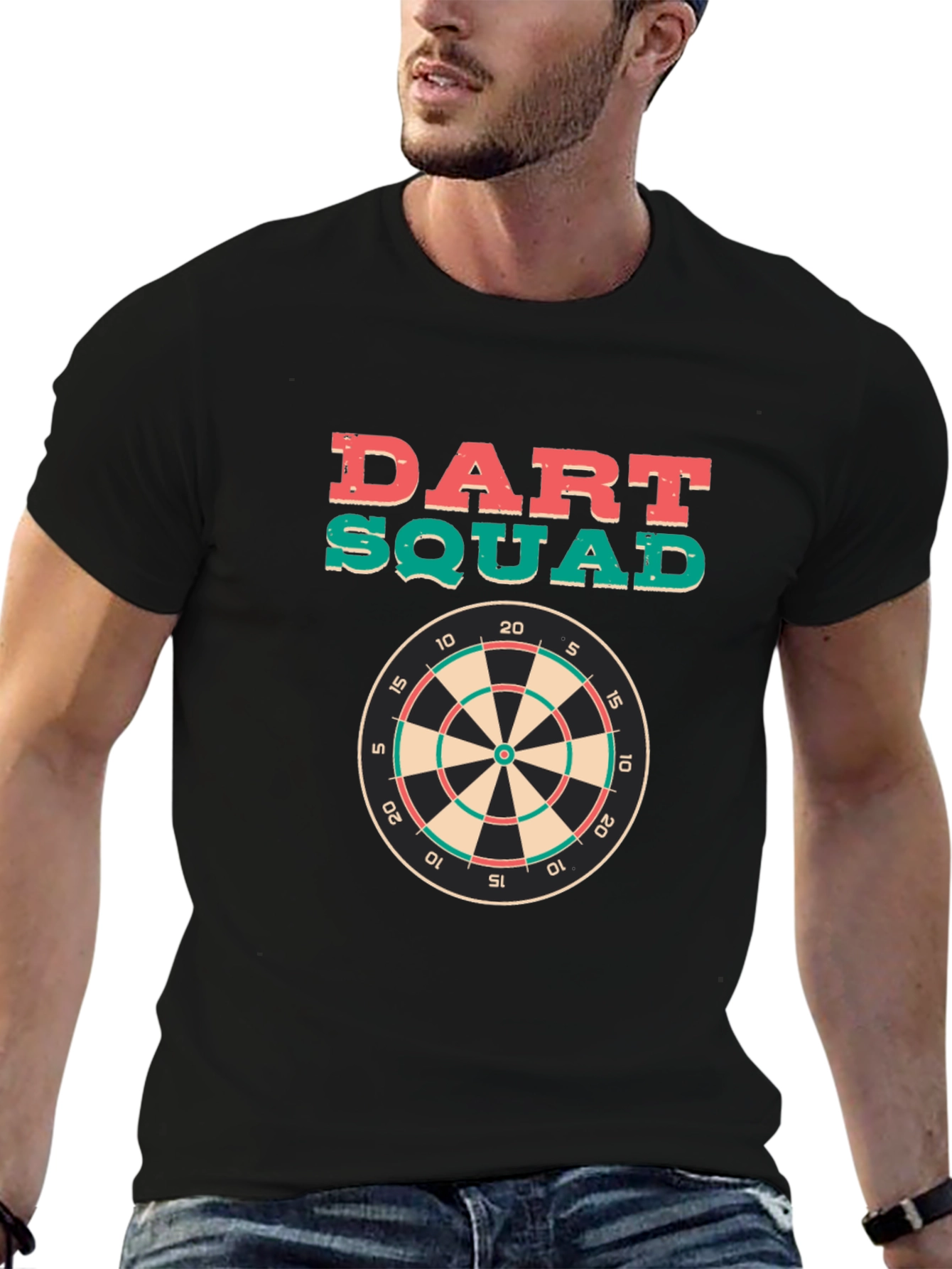 Dart Squad Graphic Tee - Black Cotton T-Shirt