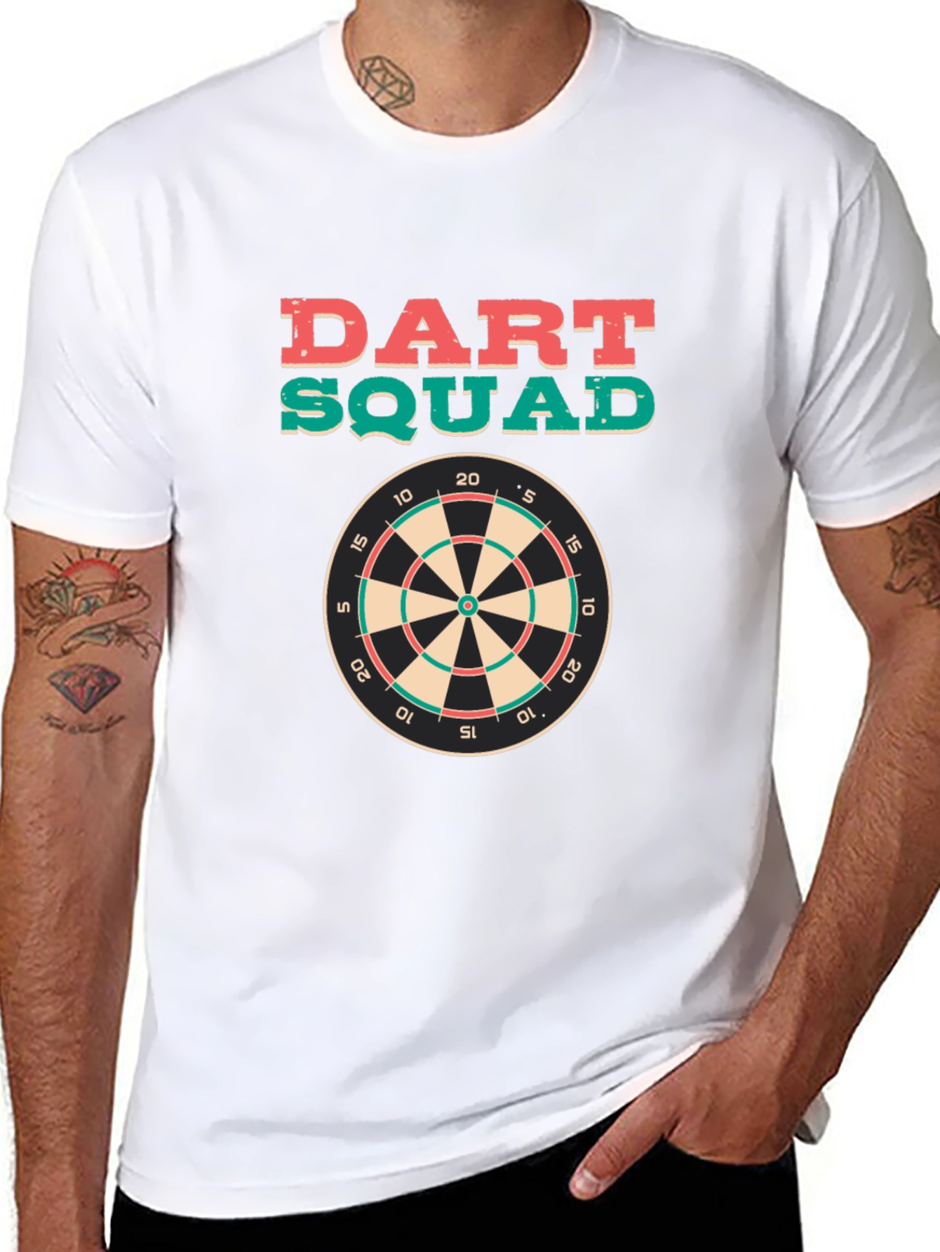 Dart Squad Graphic Tee - Black Cotton T-Shirt