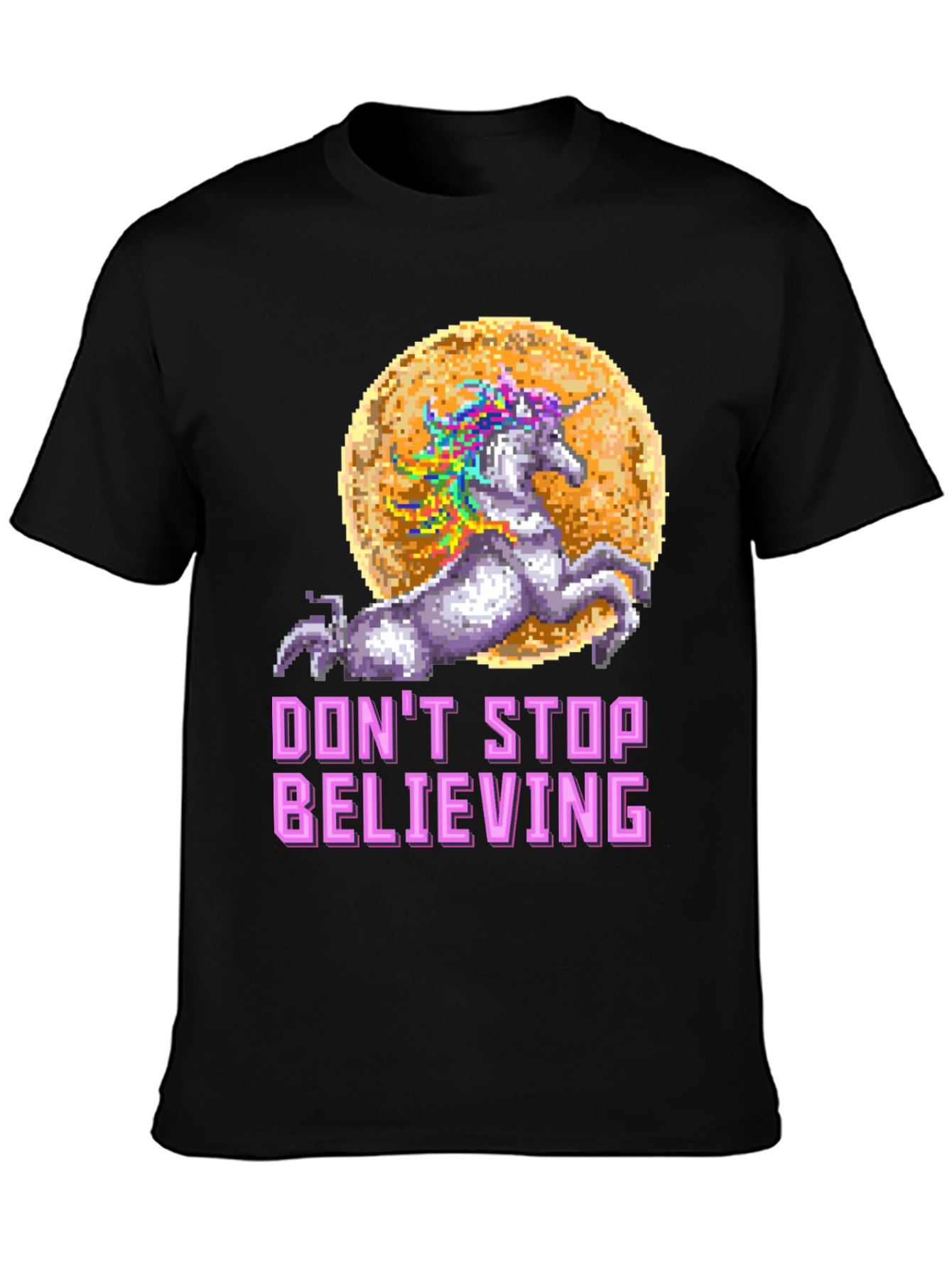 Unicorn Dont Stop Believing Graphic T-Shirt