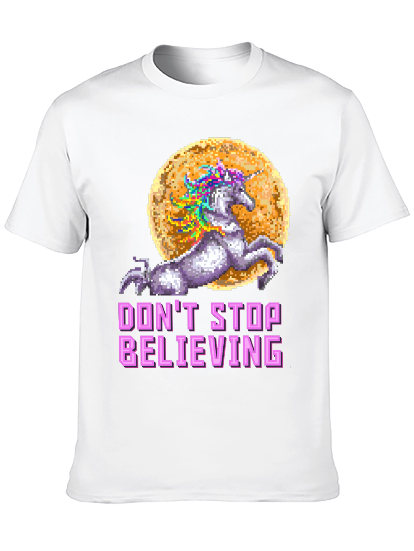 Unicorn Dont Stop Believing Graphic T-Shirt