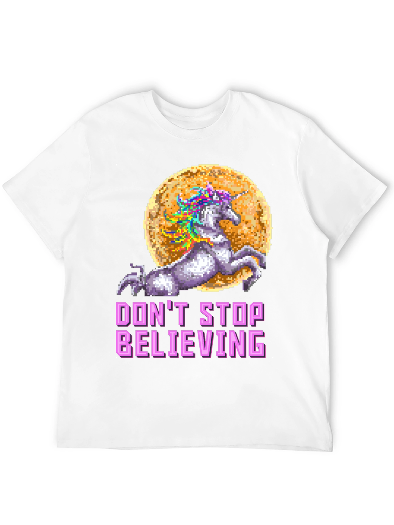 Unicorn Dont Stop Believing Graphic T-Shirt