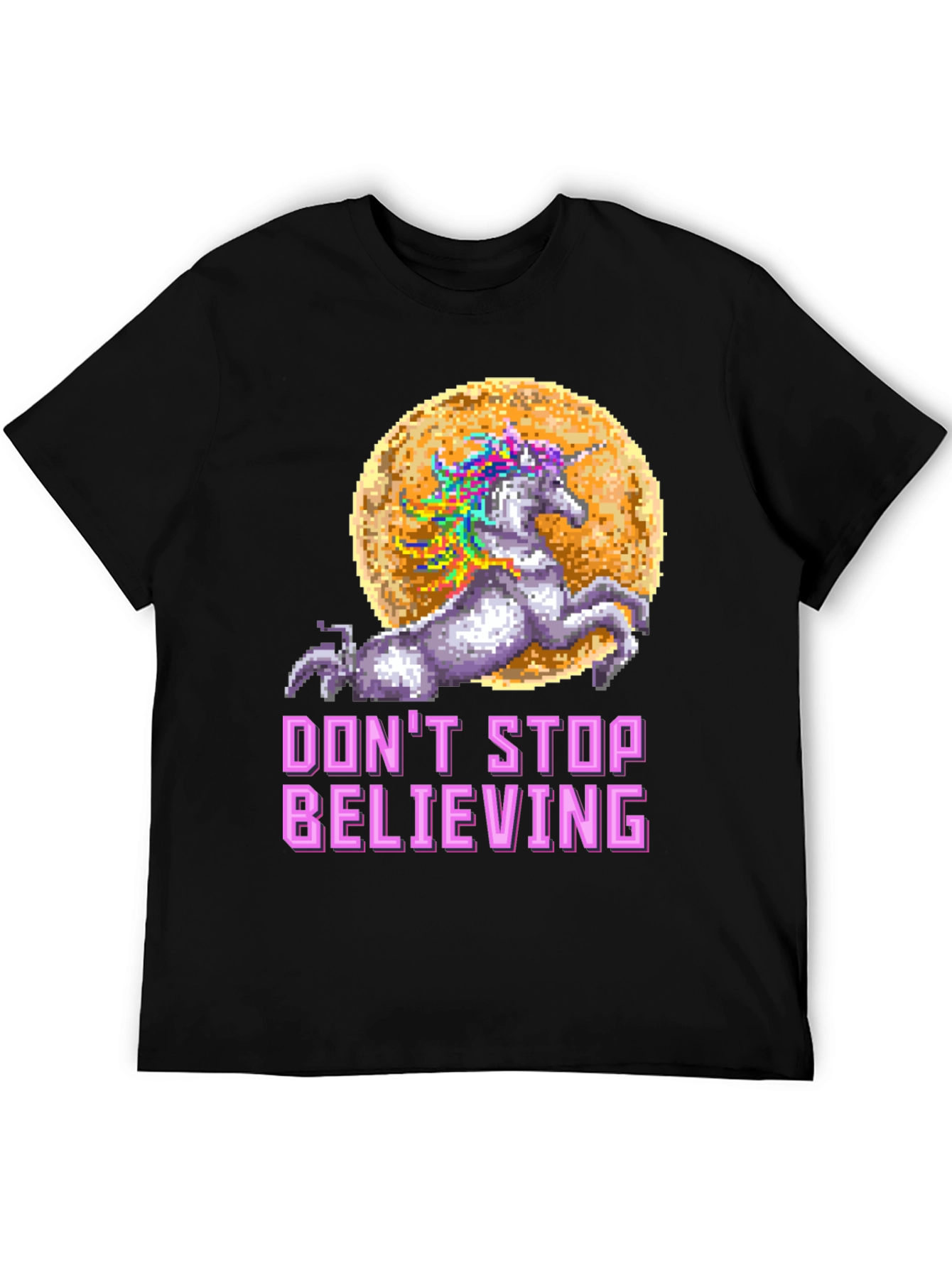 Unicorn Dont Stop Believing Graphic T-Shirt