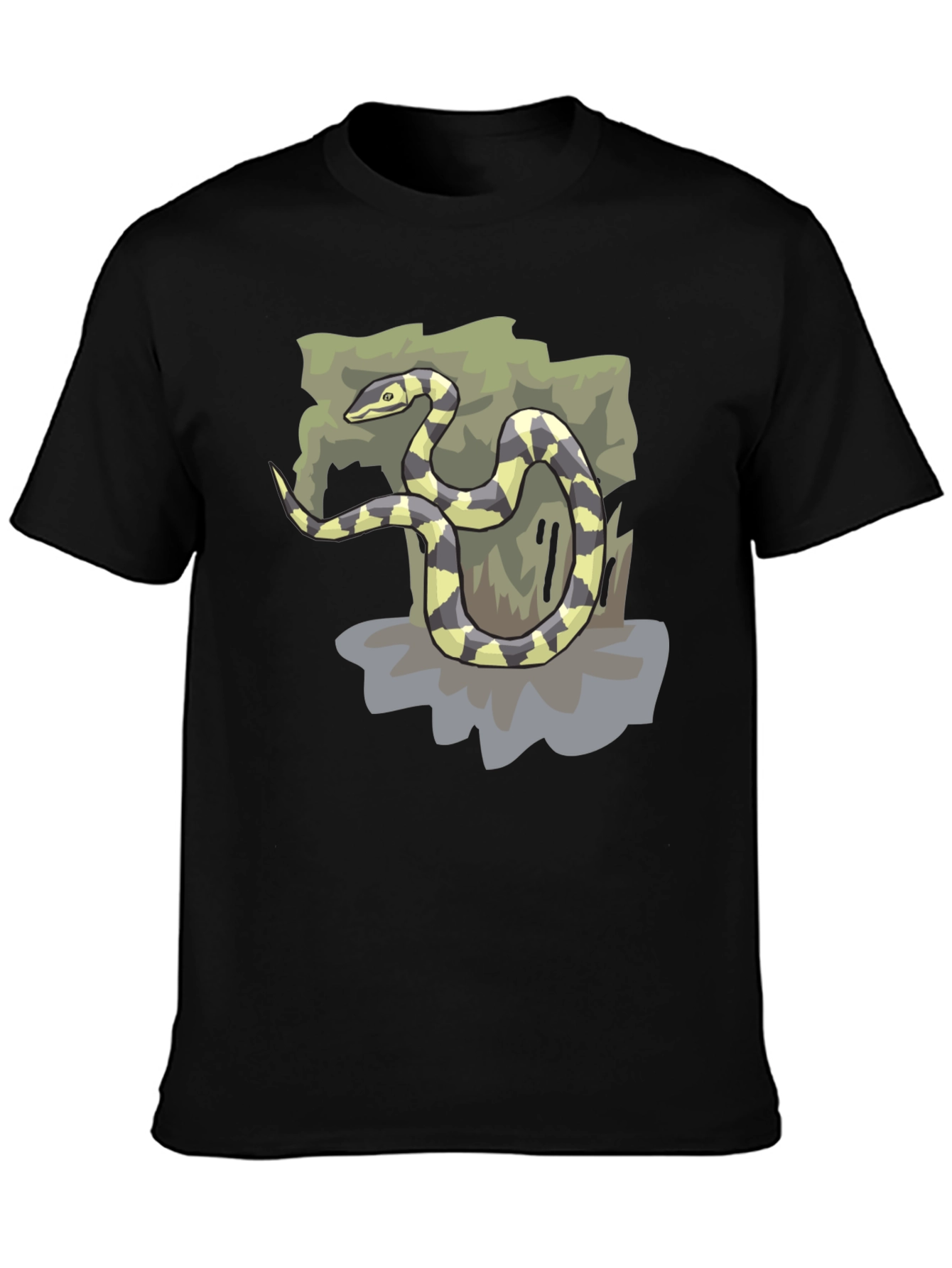Snake Graphic Black T-Shirt - Casual Style