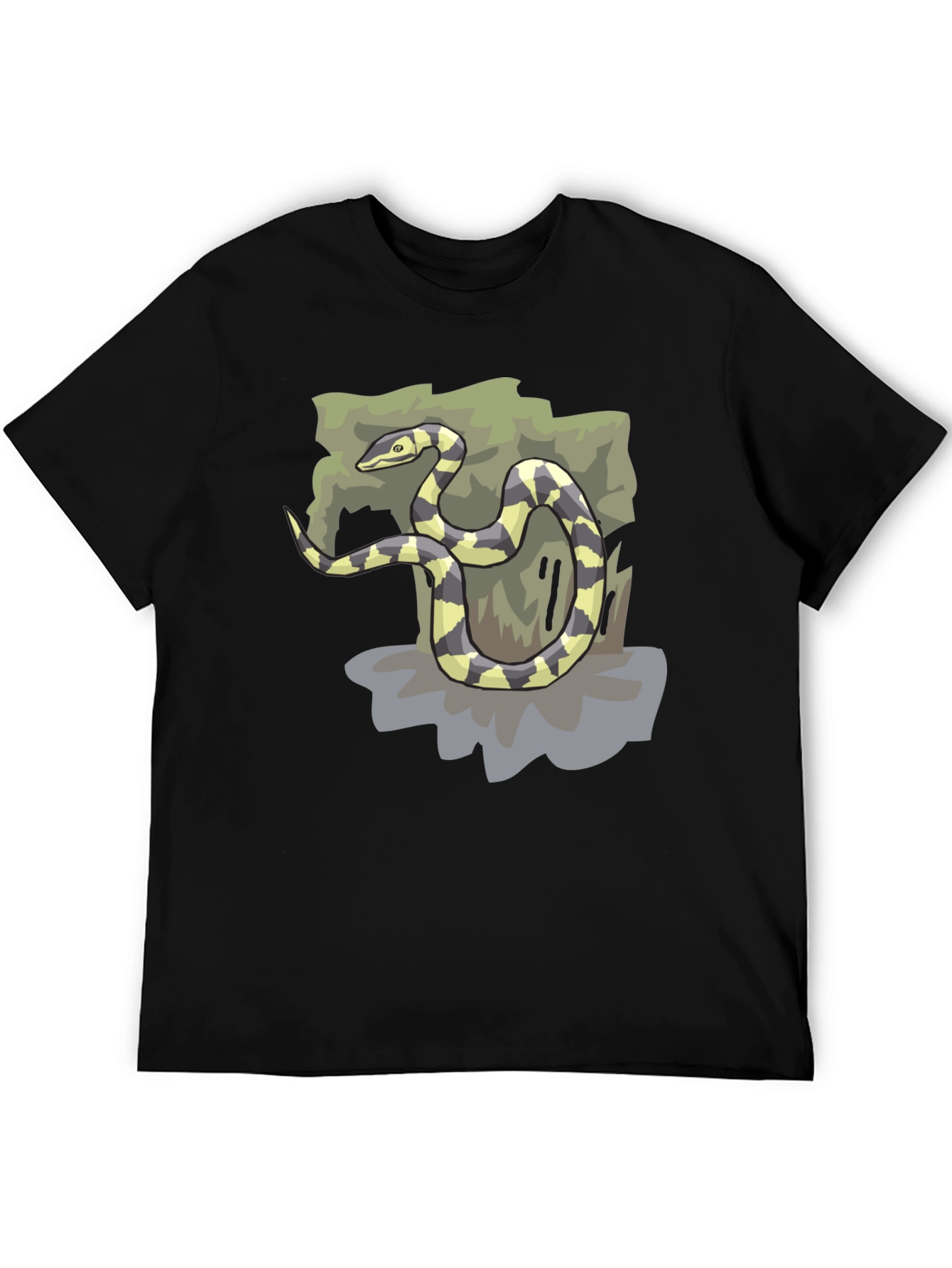 Snake Graphic Black T-Shirt - Casual Style