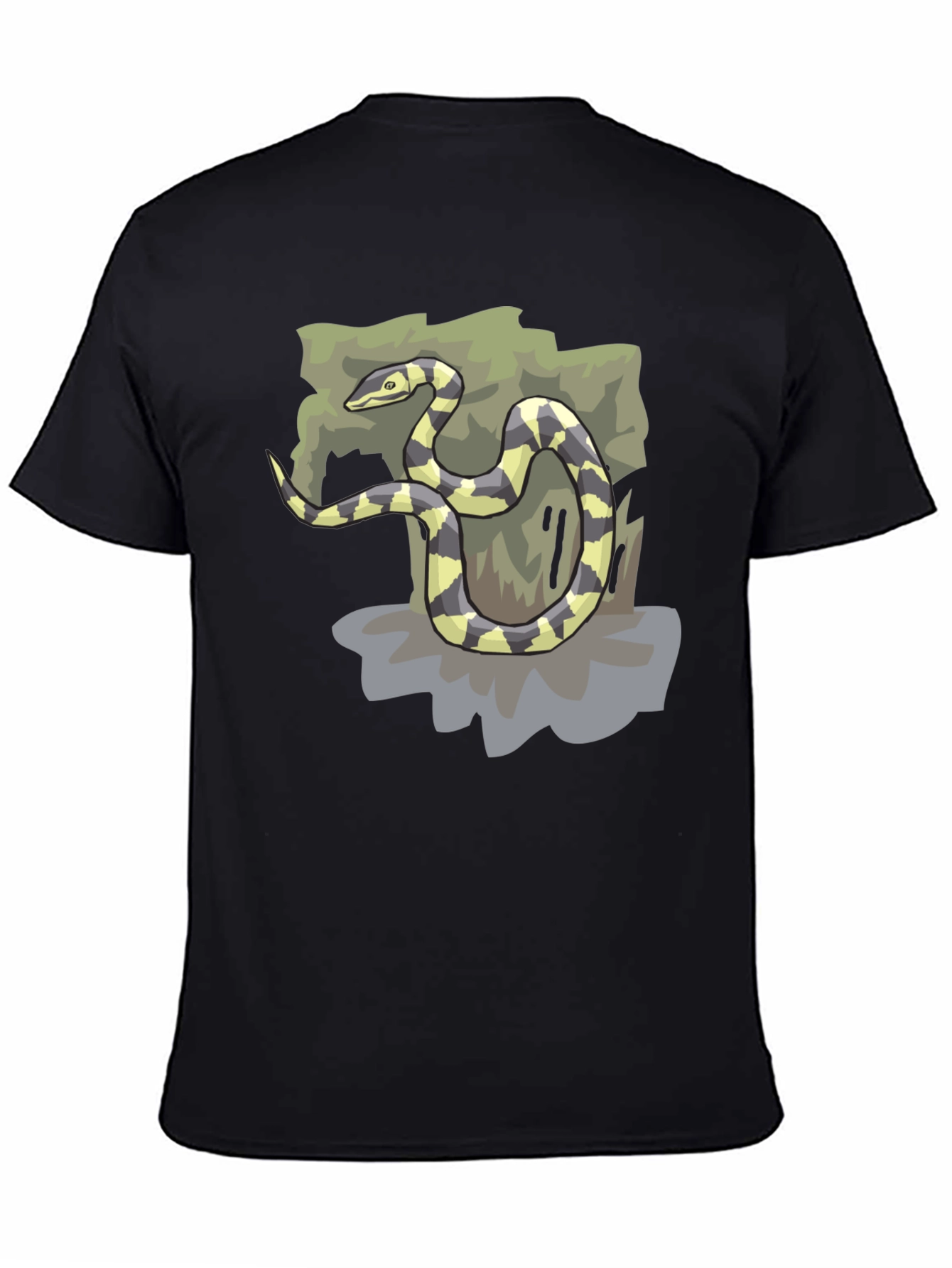 Snake Graphic Black T-Shirt - Casual Style