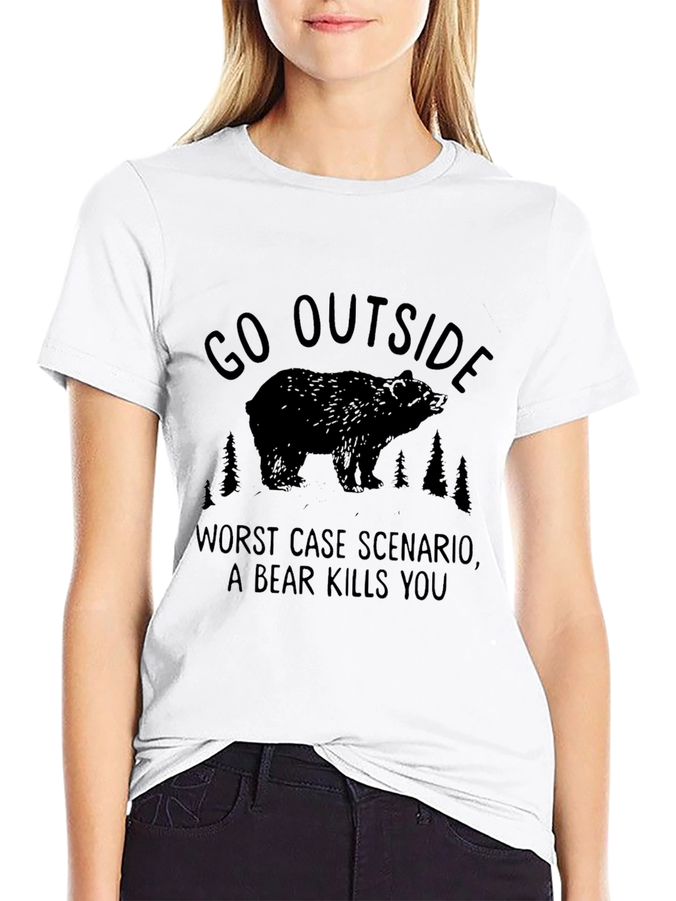 Go Outside Bear Graphic Tee - Unisex