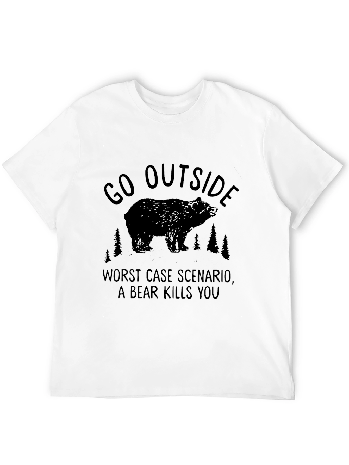 Go Outside Bear Graphic Tee - Unisex