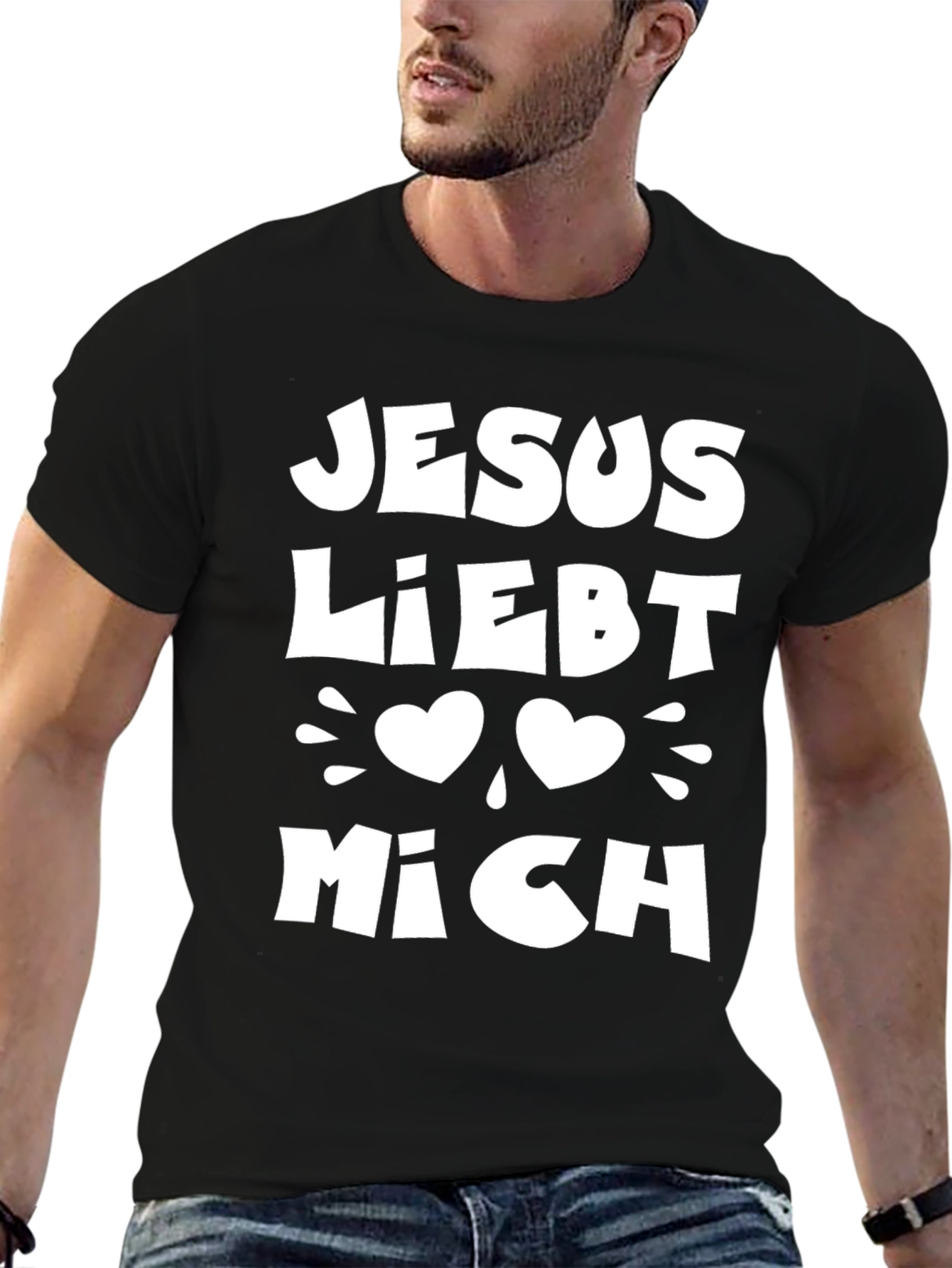 Jesus Loves Me Black T-Shirt