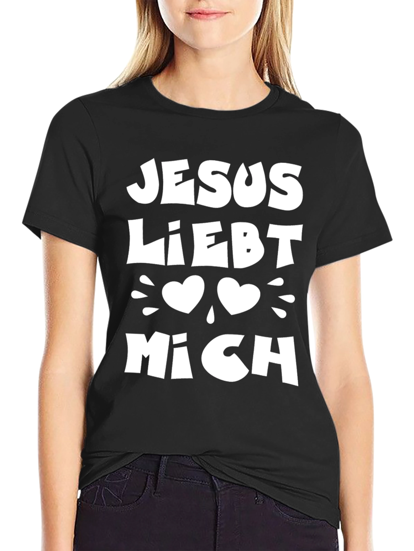 Jesus Loves Me Black T-Shirt