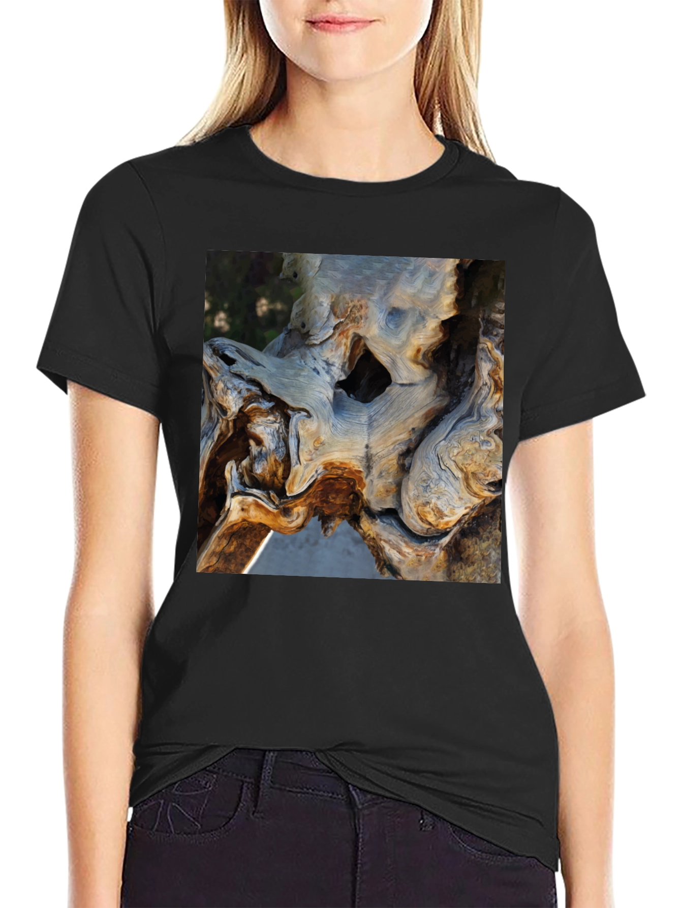 Nature Art Tee - Organic Tree Trunk Graphic