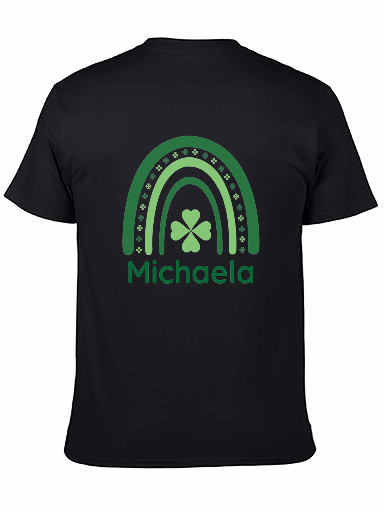 Michaela St. Patricks Day Rainbow Shamrock T-Shirt