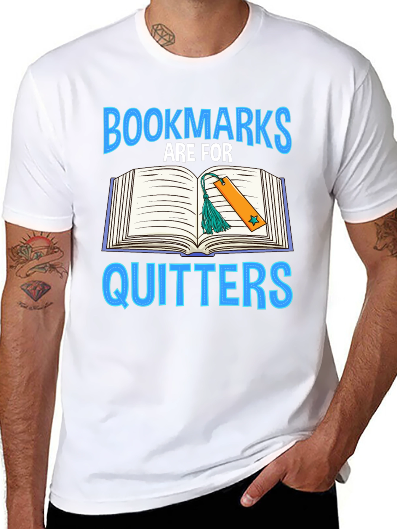 Book Lovers T-Shirt - Bookmarks Are For Quitters