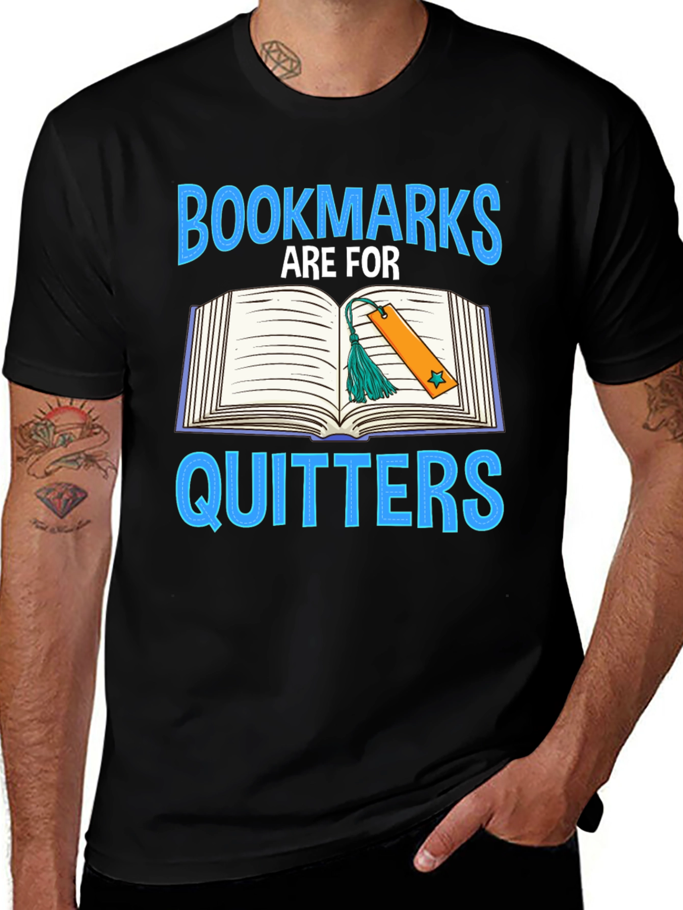 Book Lovers T-Shirt - Bookmarks Are For Quitters