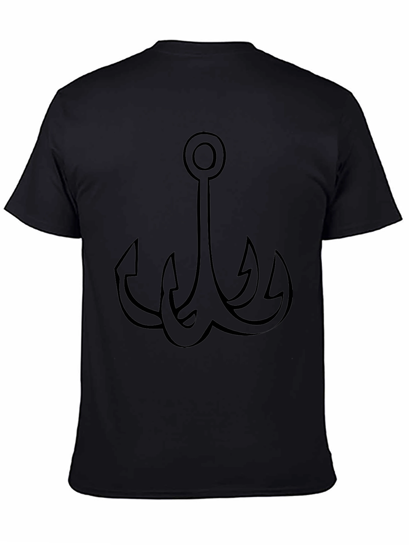 Mens Black Graphic Tee - Anchor Design
