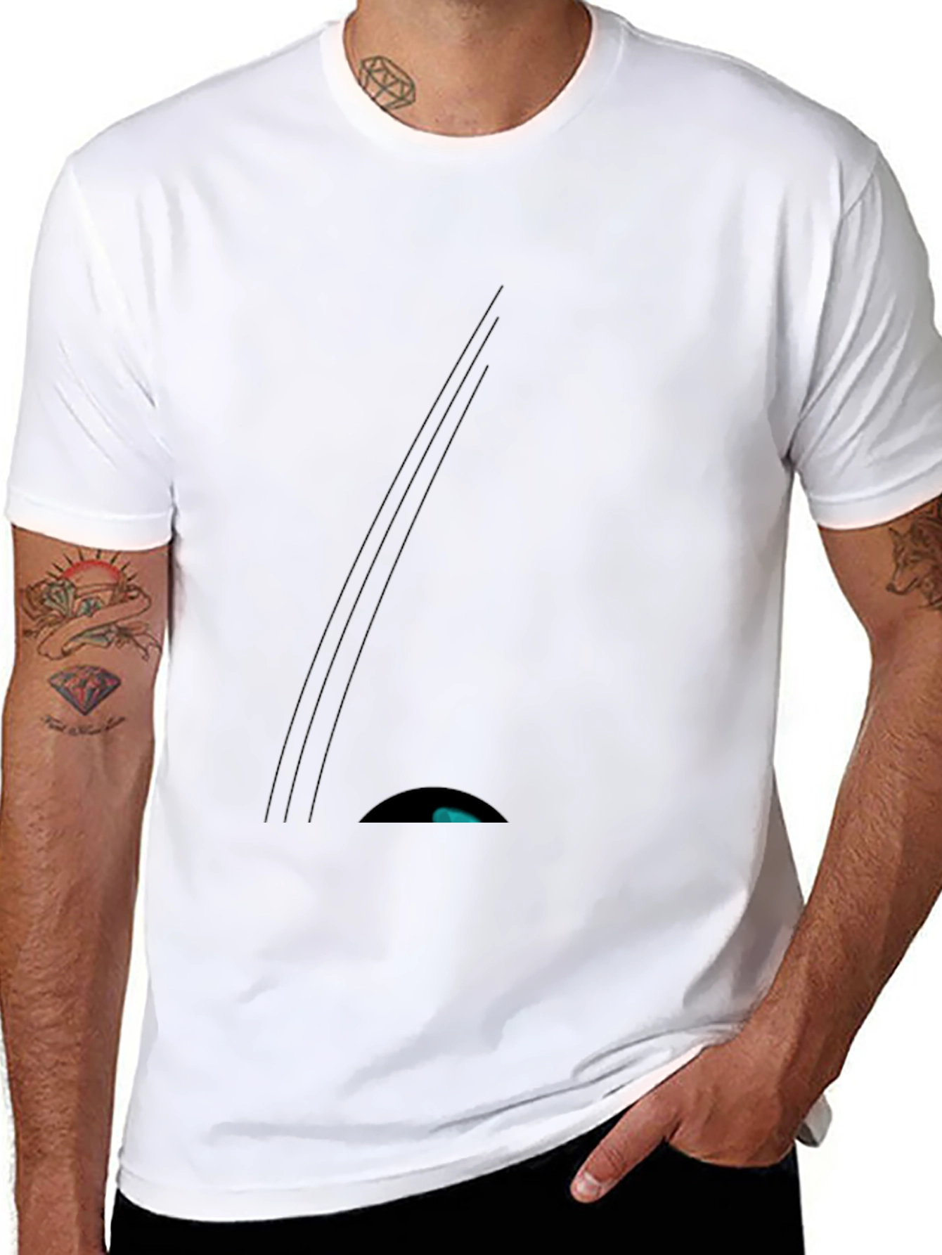 Minimalist Black Graphic Tee - Modern Style