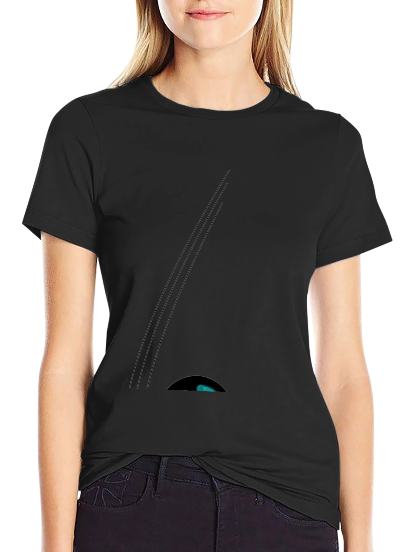 Minimalist Black Graphic Tee - Modern Style