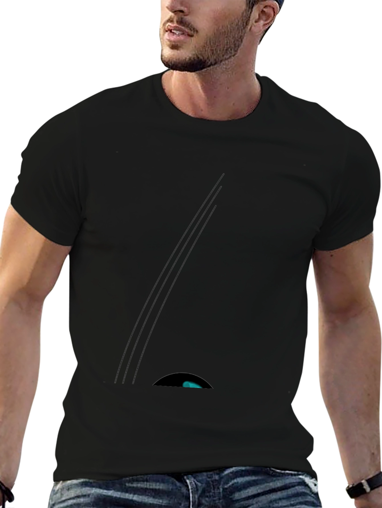 Minimalist Black Graphic Tee - Modern Style