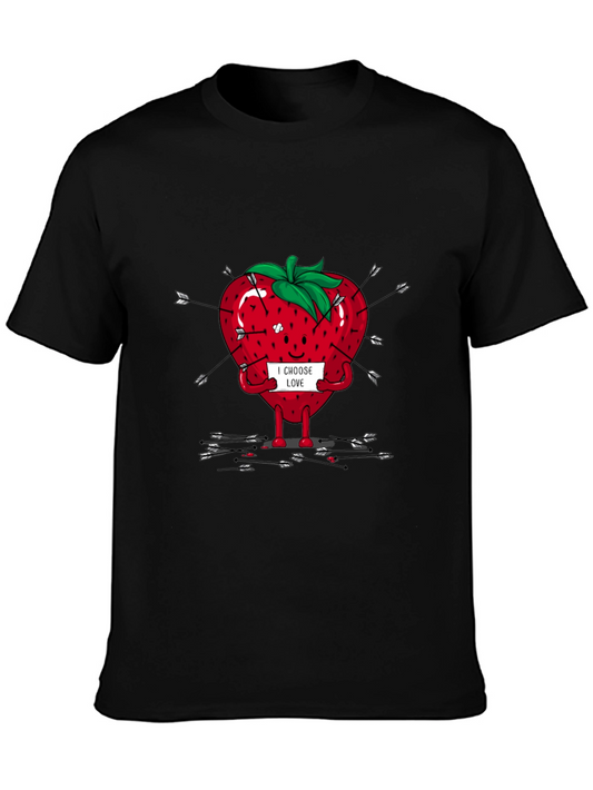 I Choose Love Graphic T-Shirt - Arrow Strawberry