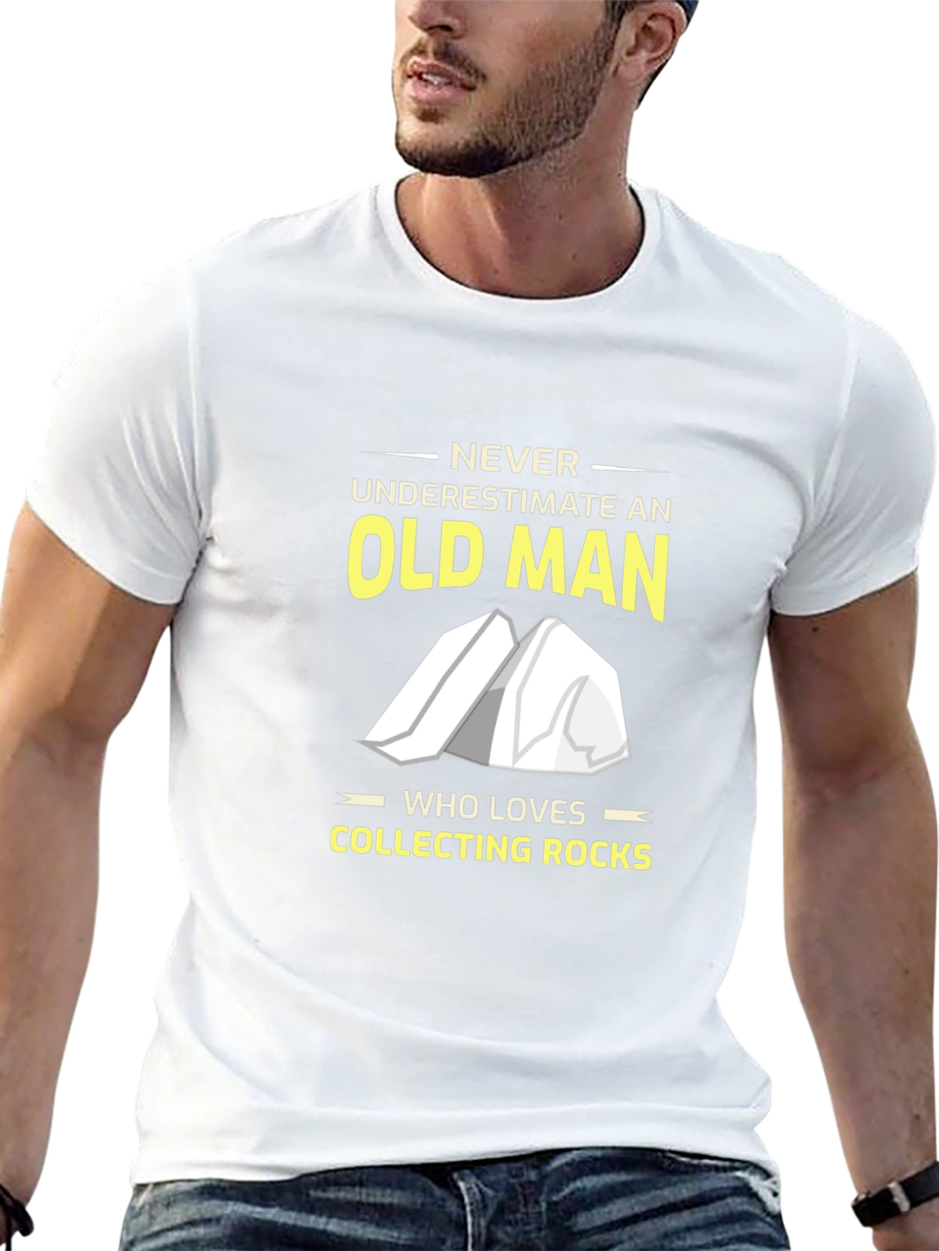 Rock Collecting Old Man T-Shirt