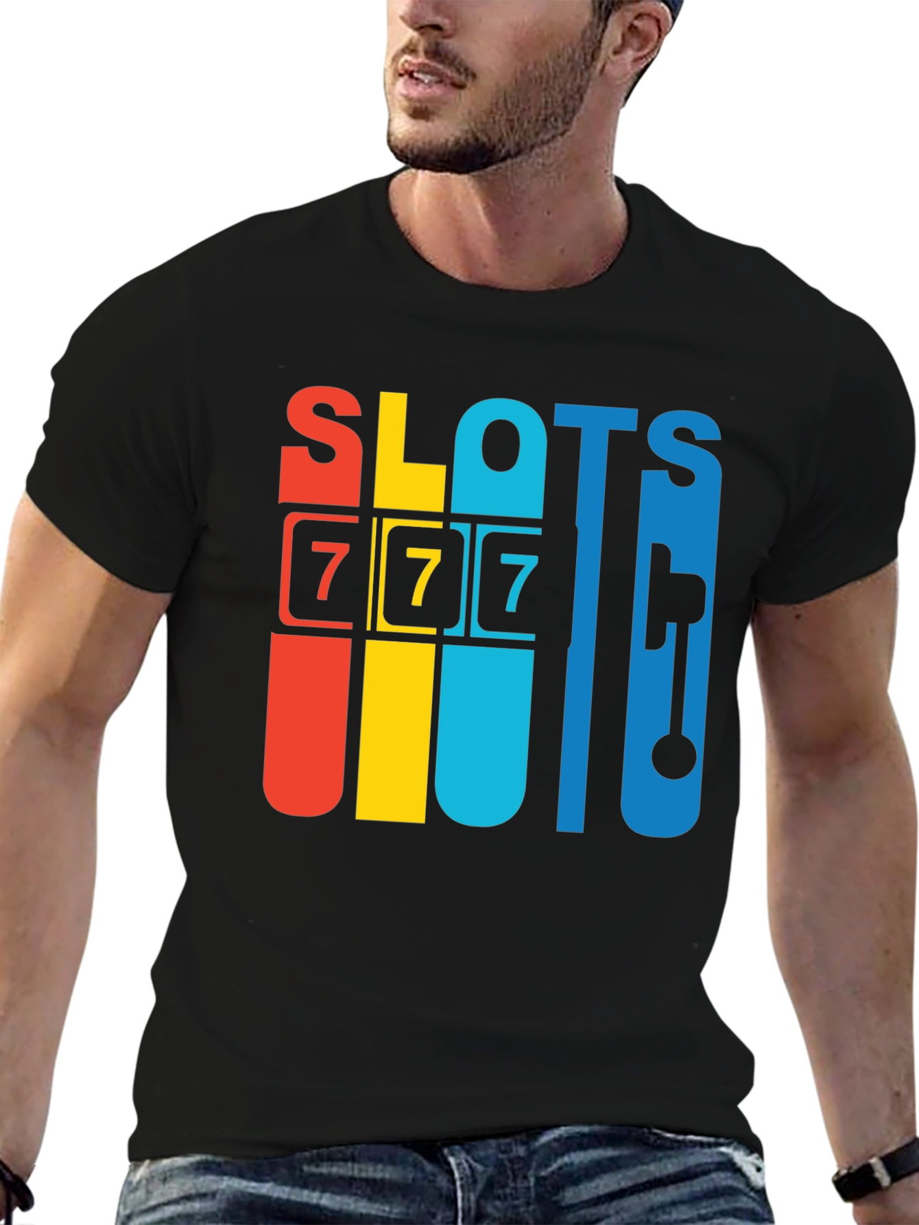 Lucky 7 Slots Graphic Tee - Classic Casino Style