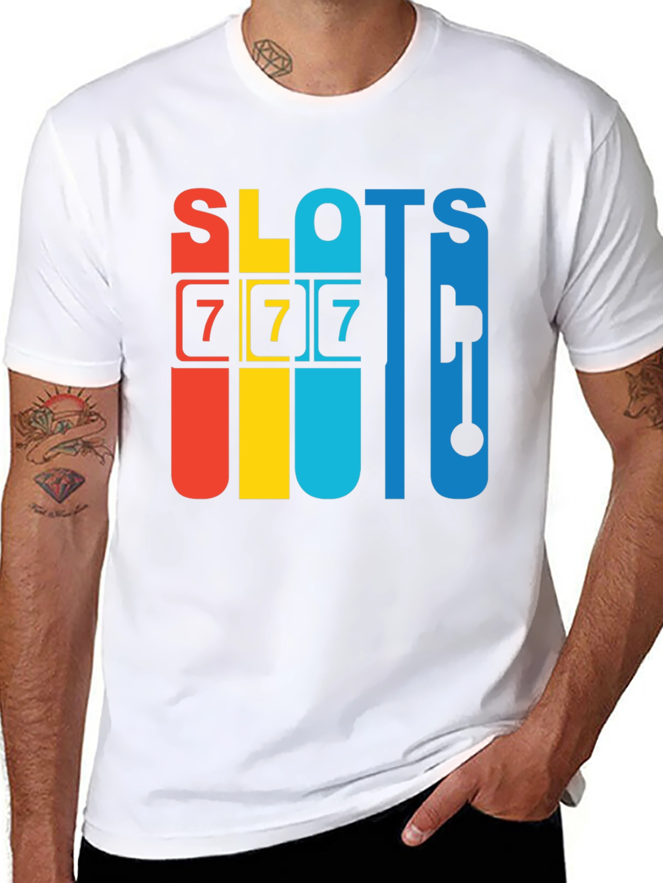 Lucky 7 Slots Graphic Tee - Classic Casino Style