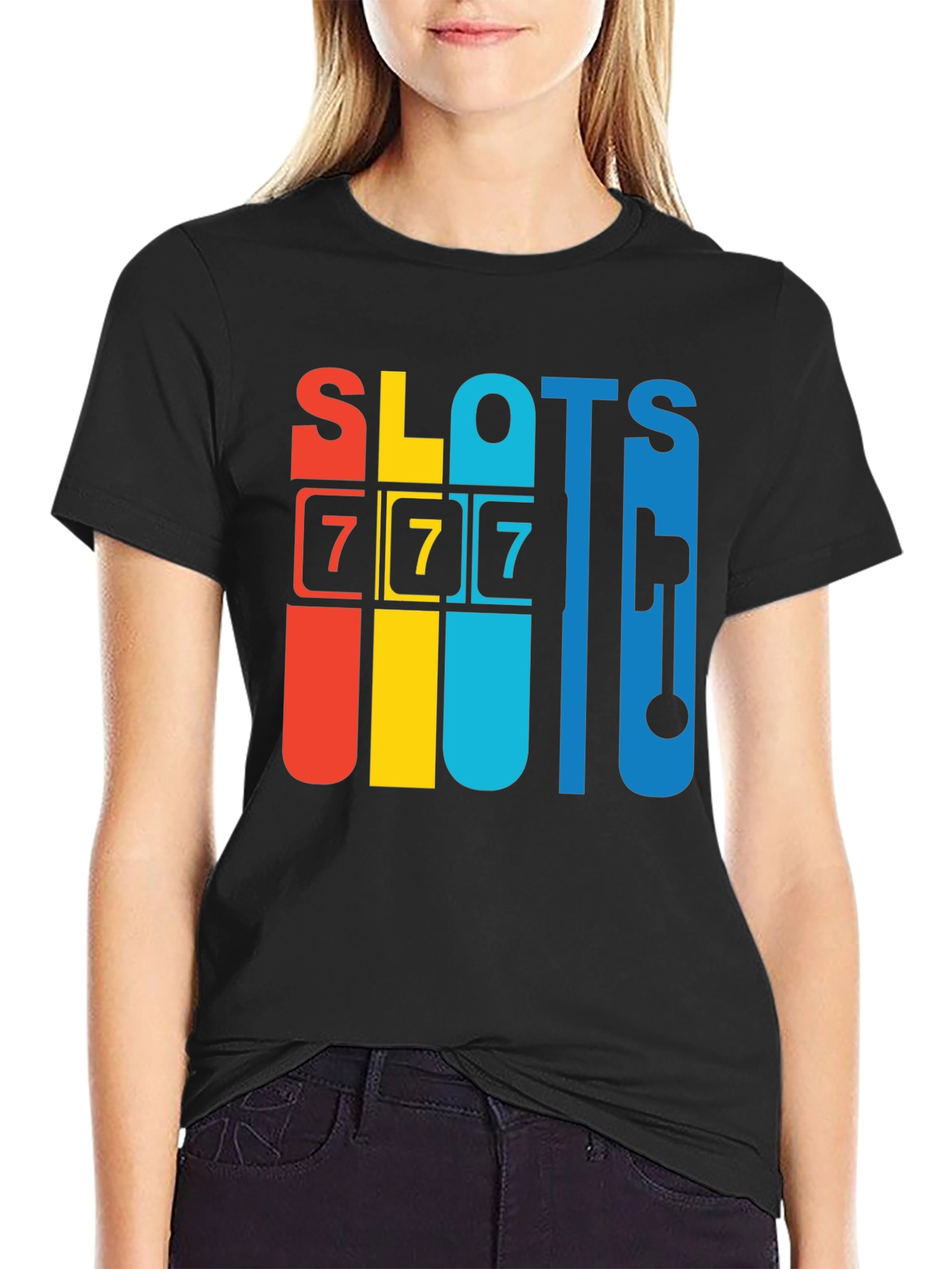 Lucky 7 Slots Graphic Tee - Classic Casino Style