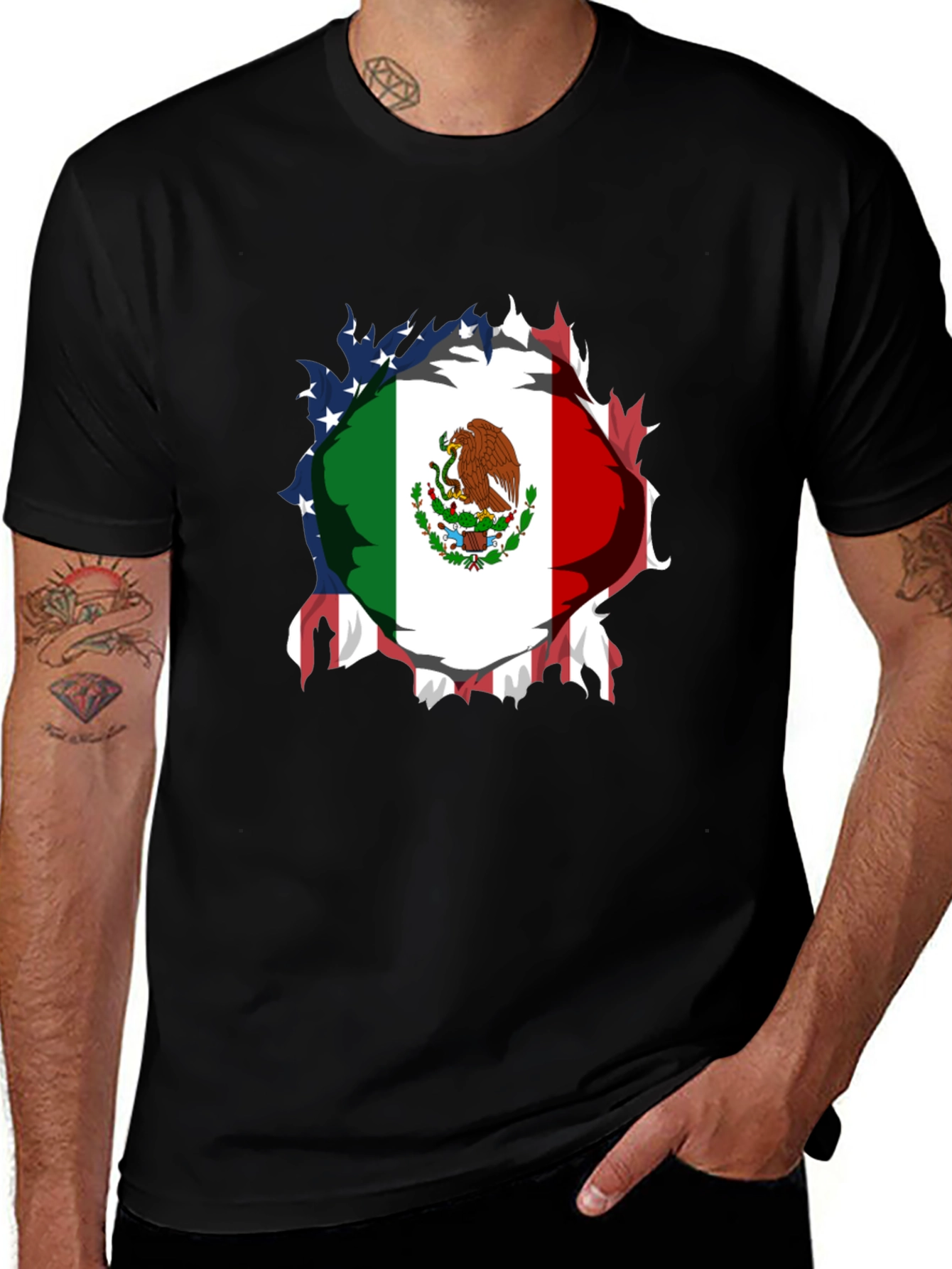 Mexican American Flag T-Shirt
