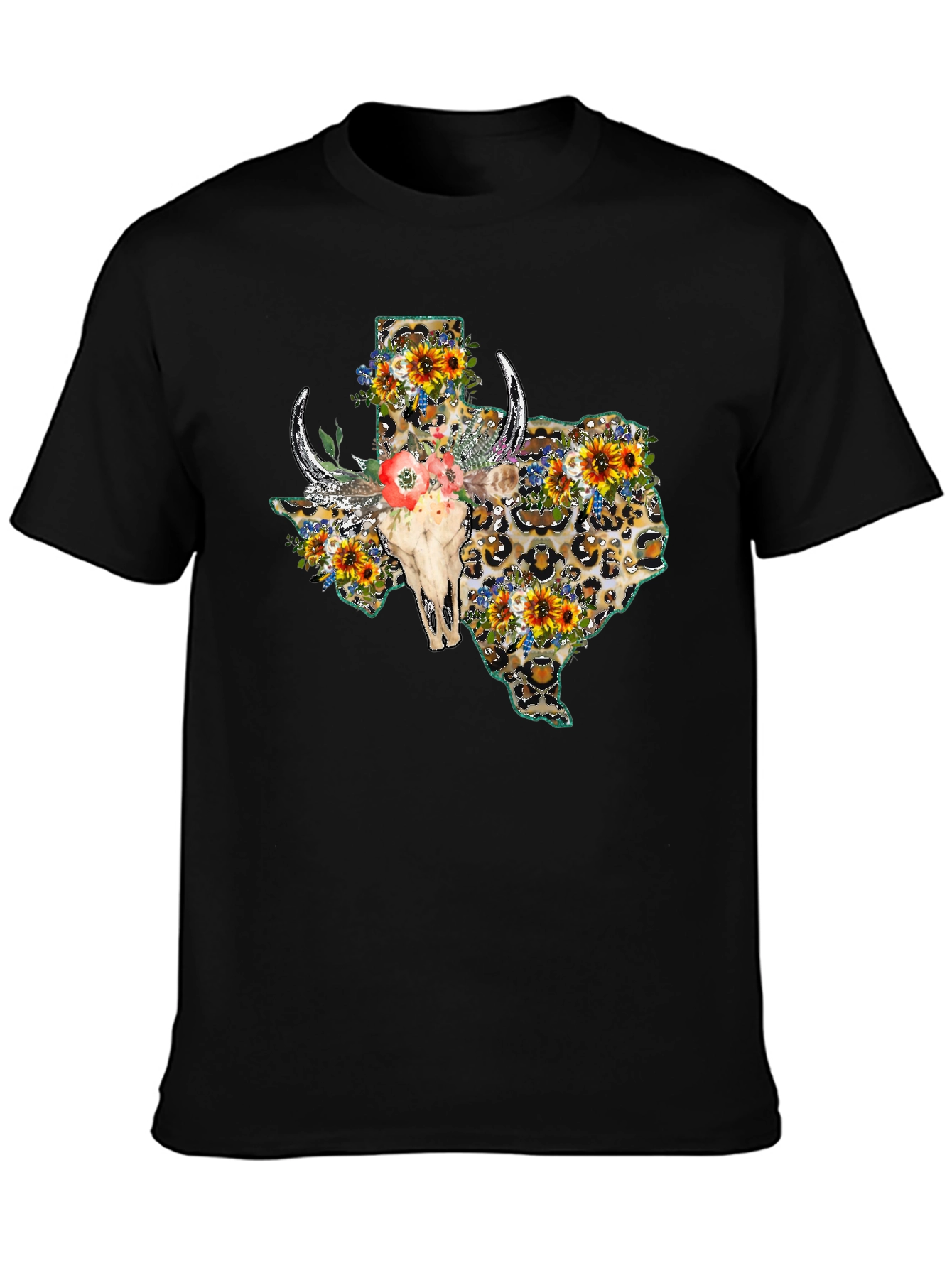 Texas Leopard Skull Graphic Tee