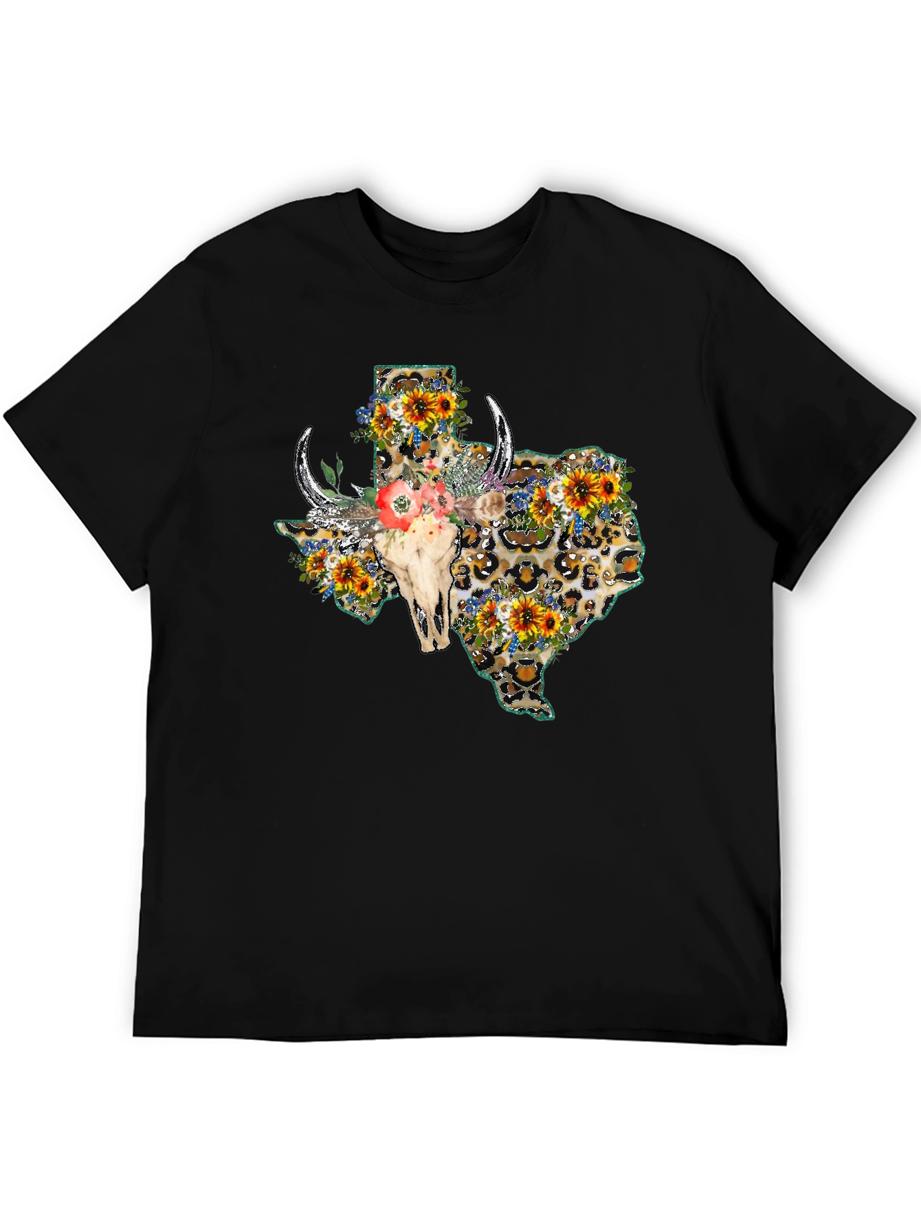 Texas Leopard Skull Graphic Tee