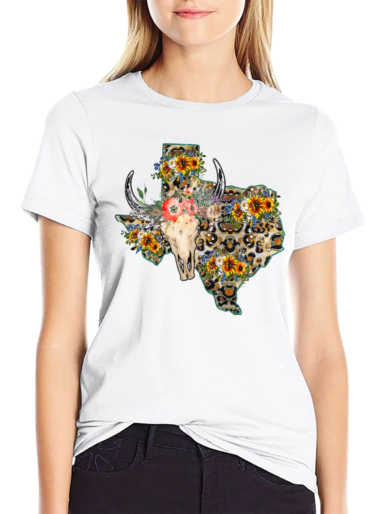 Texas Leopard Skull Graphic Tee