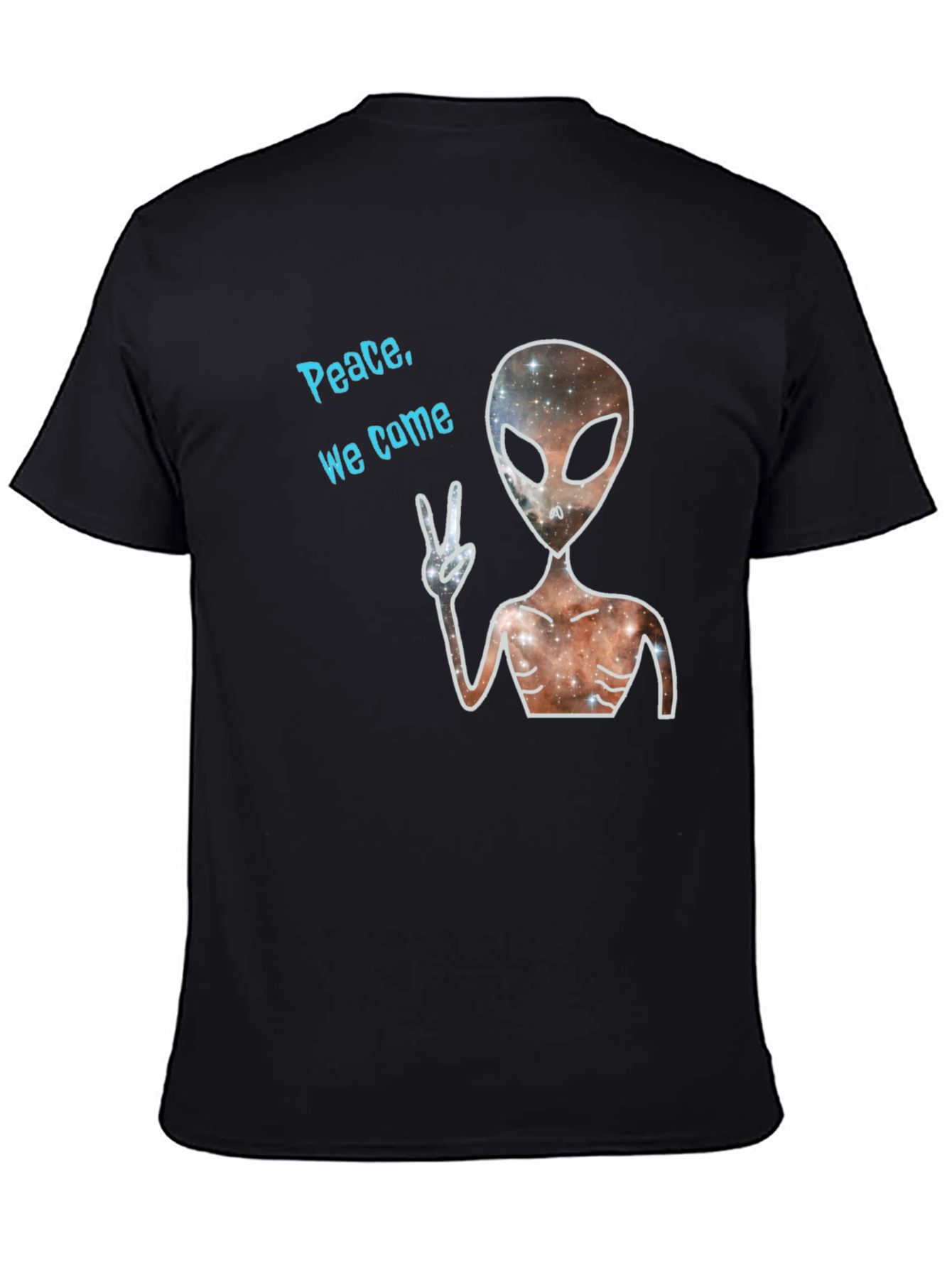 Peaceful Alien Graphic T-Shirt