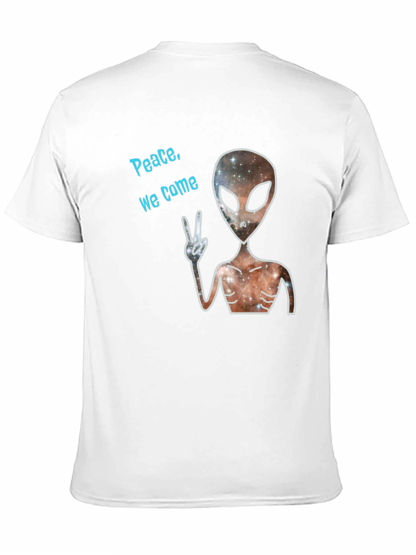 Peaceful Alien Graphic T-Shirt