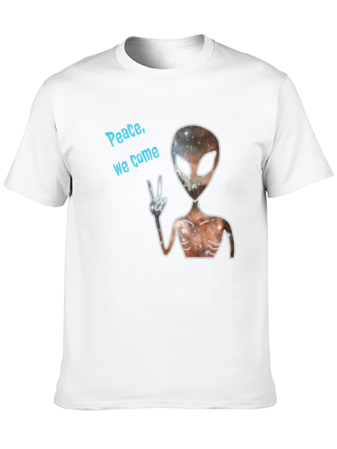 Peaceful Alien Graphic T-Shirt