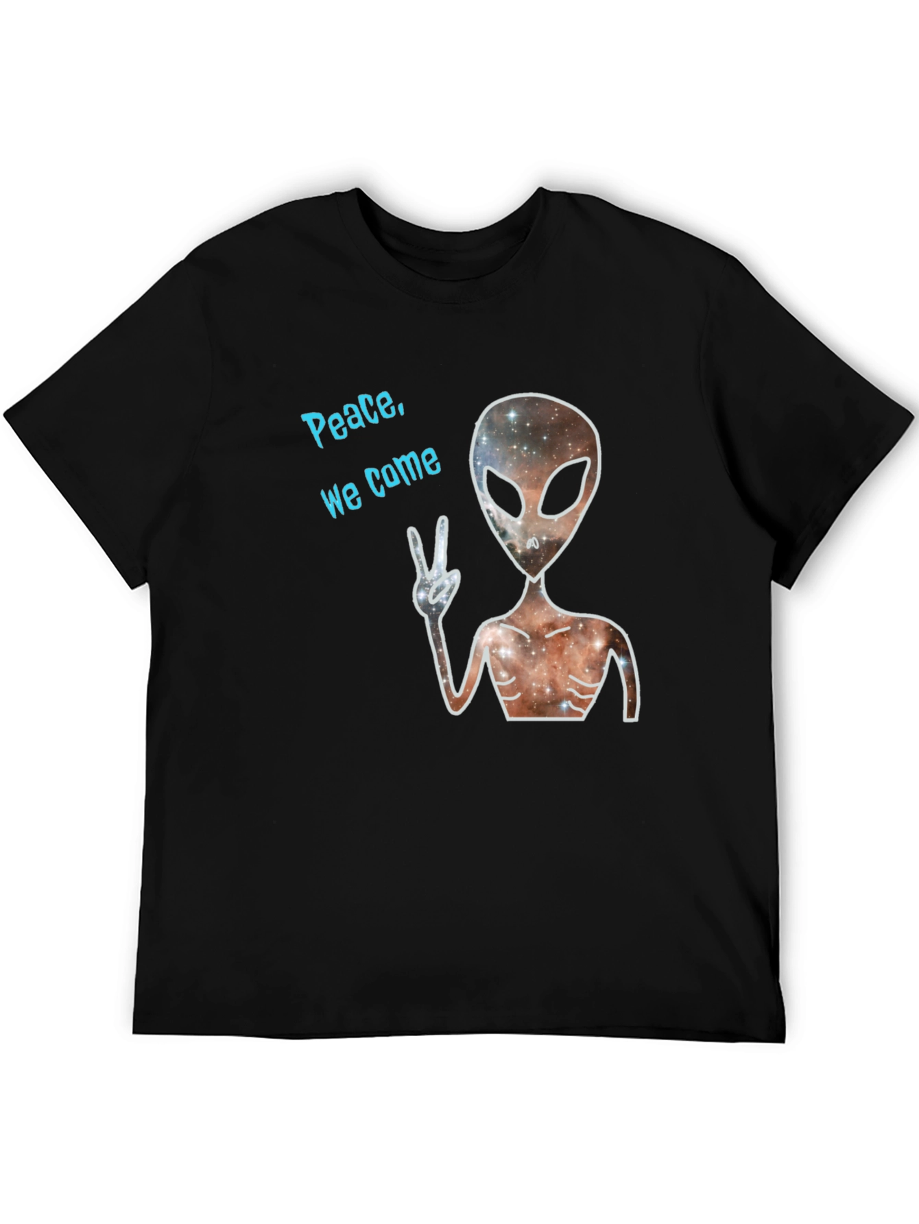 Peaceful Alien Graphic T-Shirt