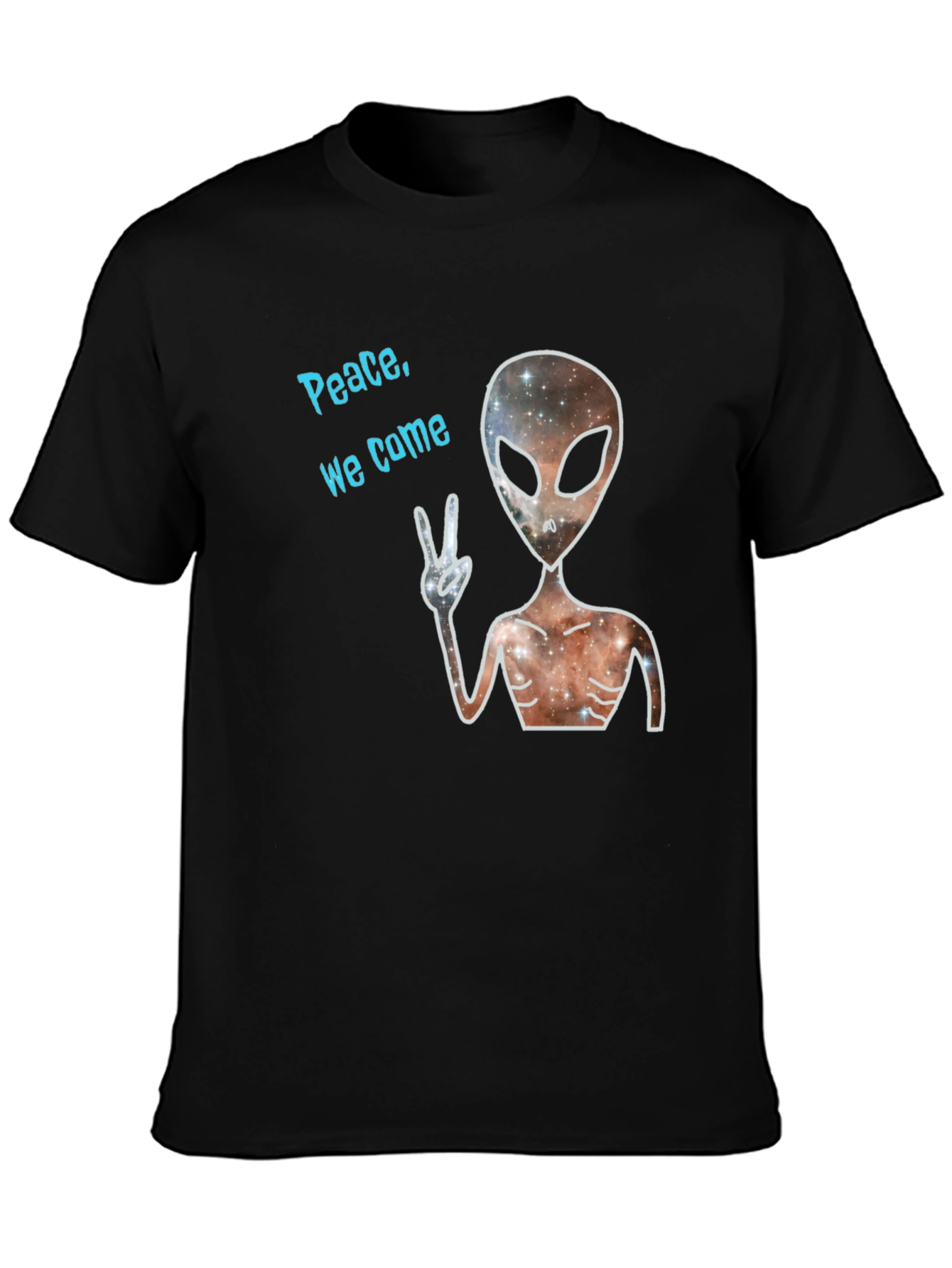 Peaceful Alien Graphic T-Shirt