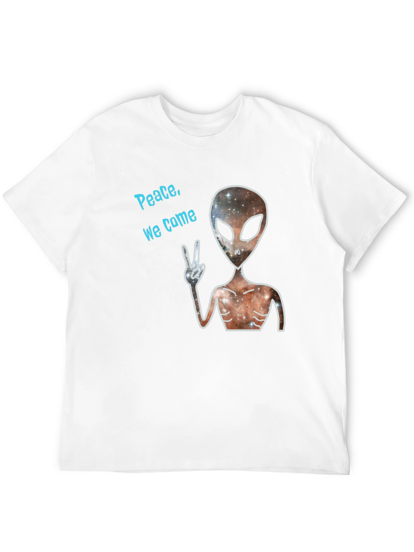 Peaceful Alien Graphic T-Shirt