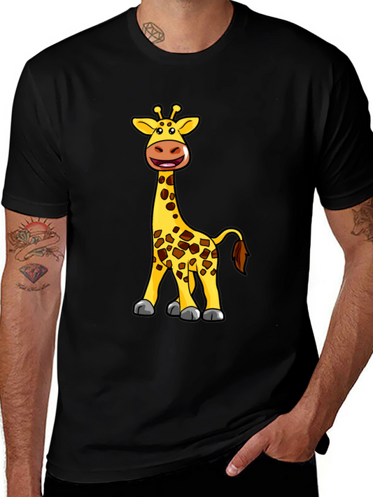 Giraffe Cartoon Graphic T-Shirt
