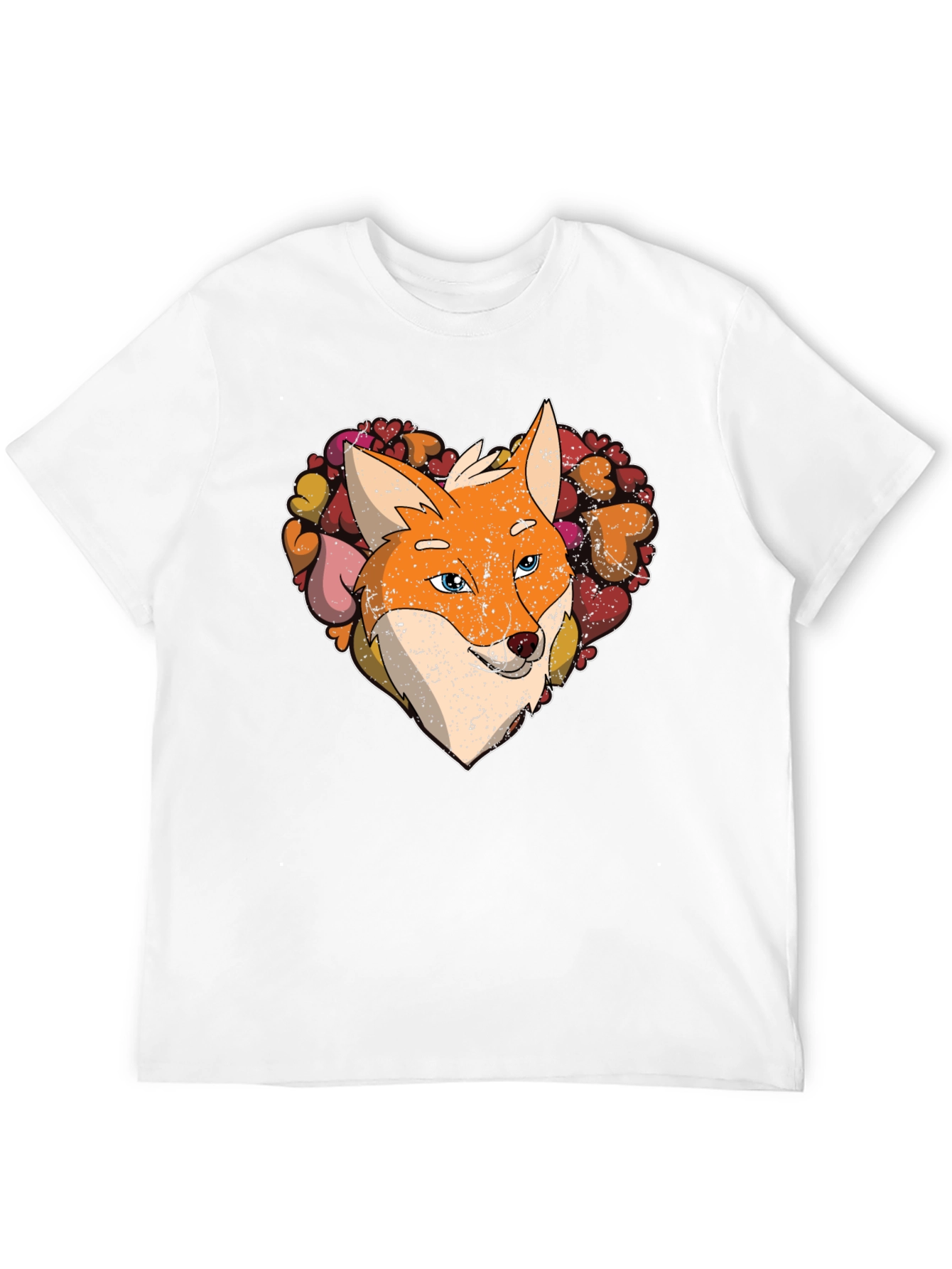 Fox Heart Graphic Tee - Stylish Animal Lover Shirt