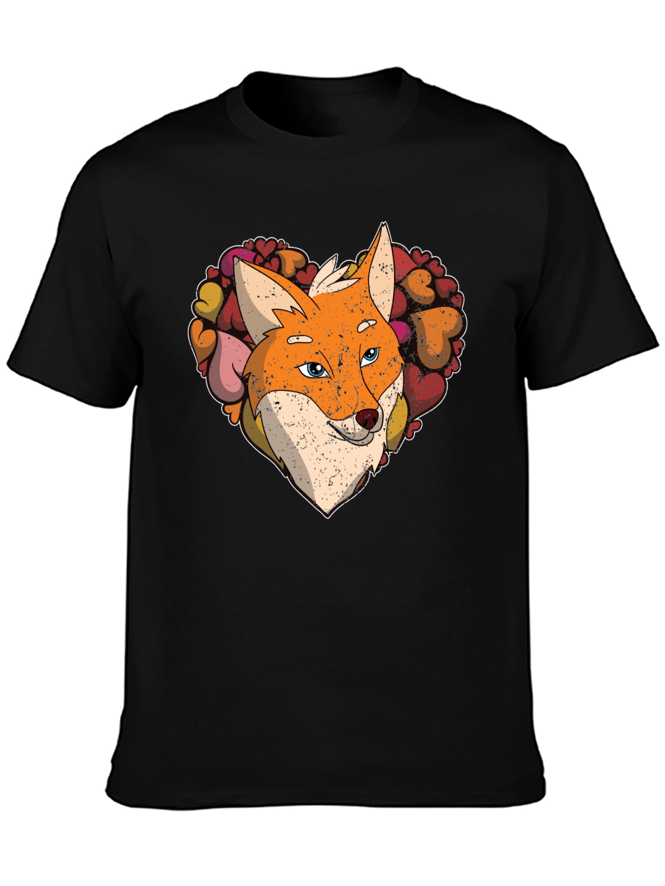 Fox Heart Graphic Tee - Stylish Animal Lover Shirt