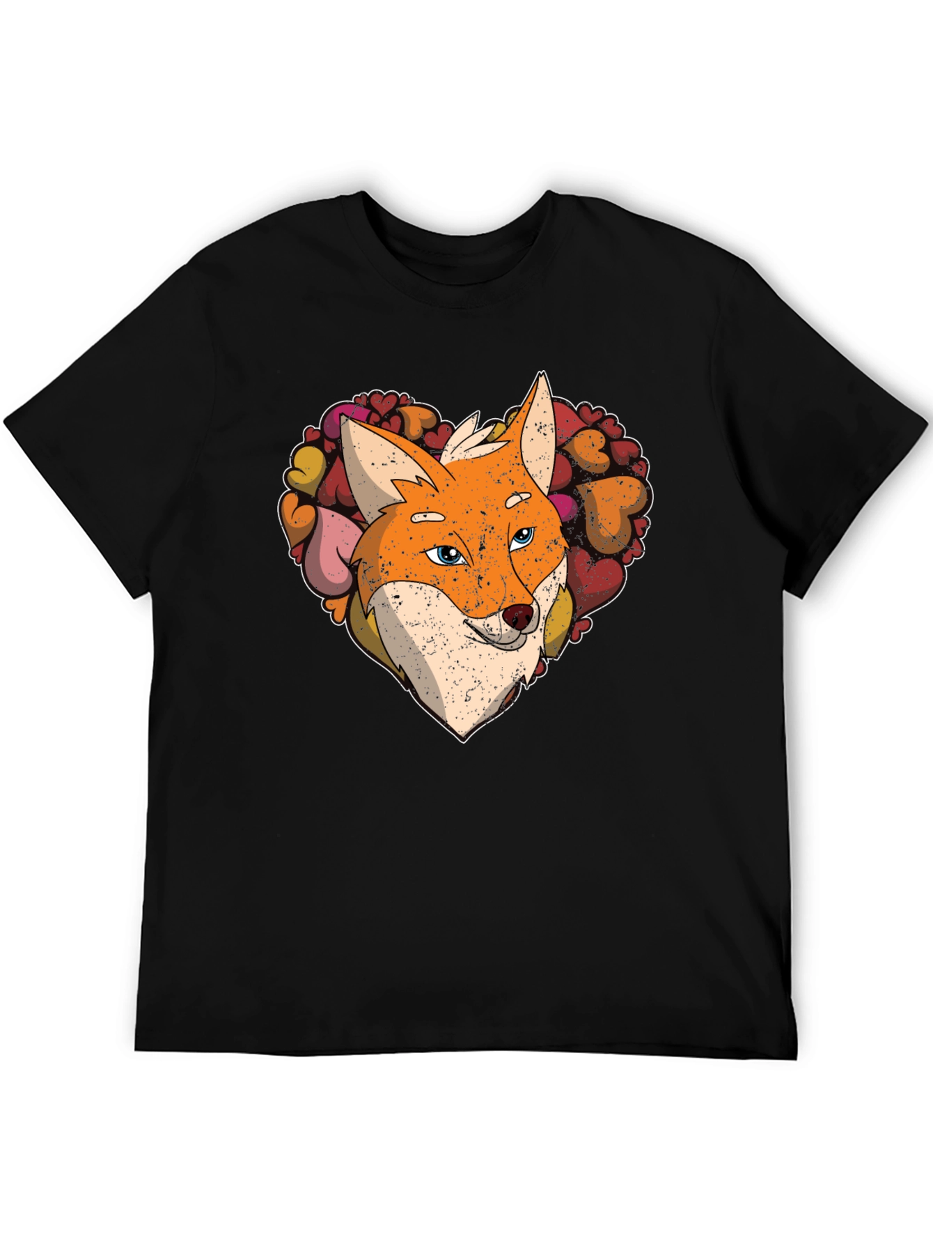 Fox Heart Graphic Tee - Stylish Animal Lover Shirt