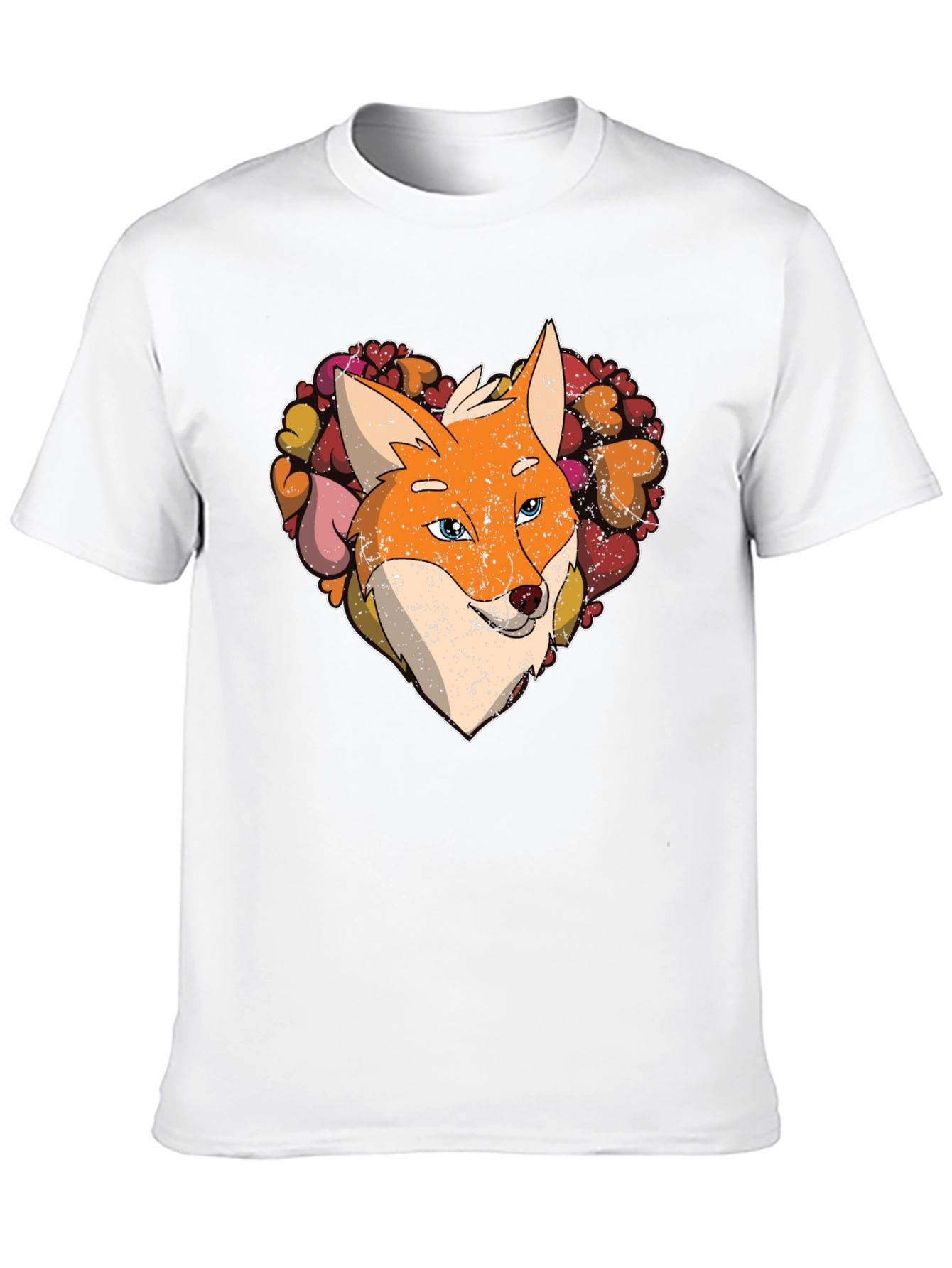 Fox Heart Graphic Tee - Stylish Animal Lover Shirt