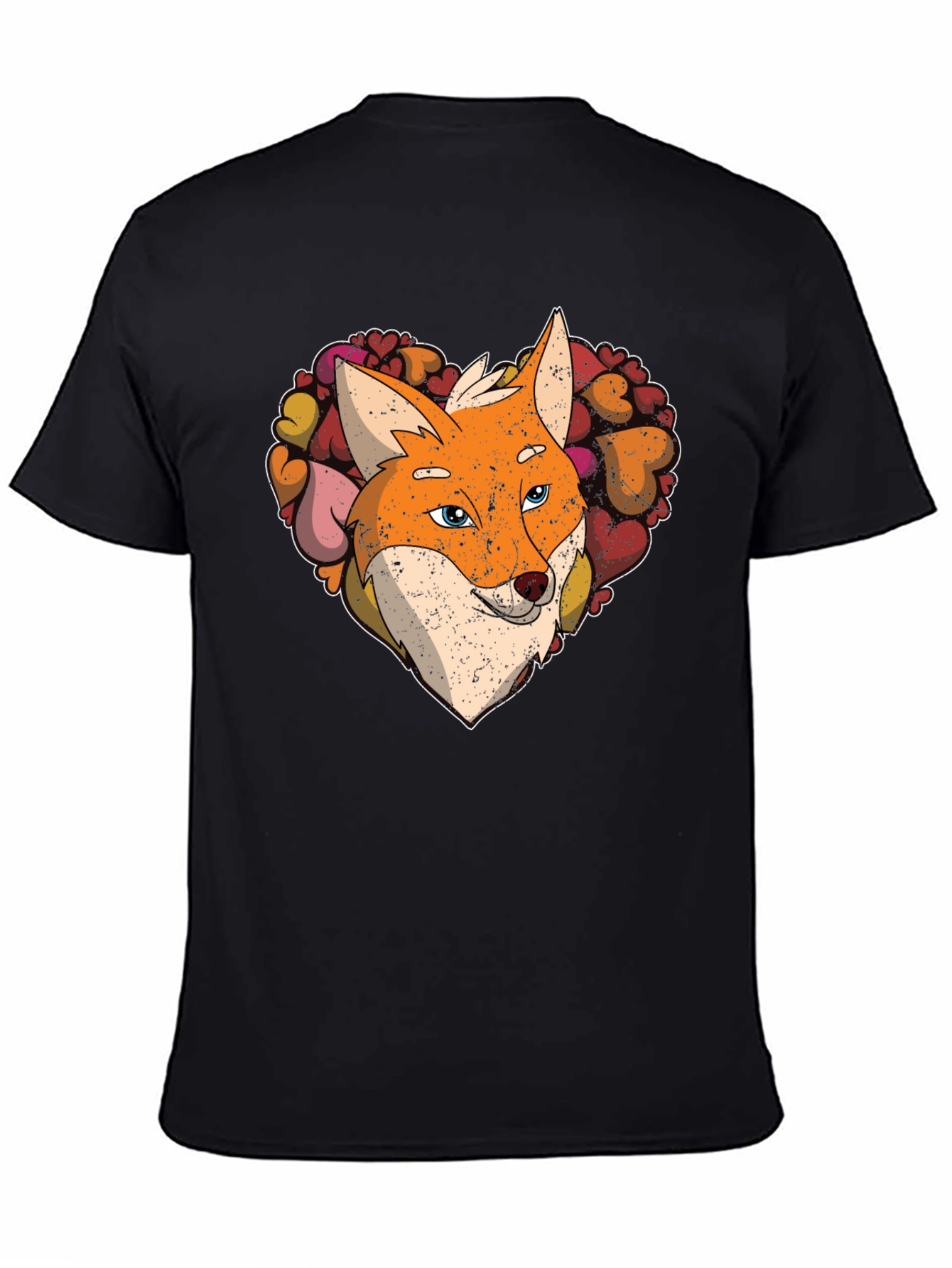 Fox Heart Graphic Tee - Stylish Animal Lover Shirt