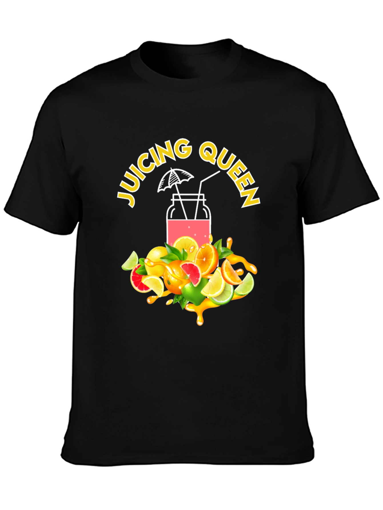 Juicing Queen Graphic Tee - Summer Fruit Design