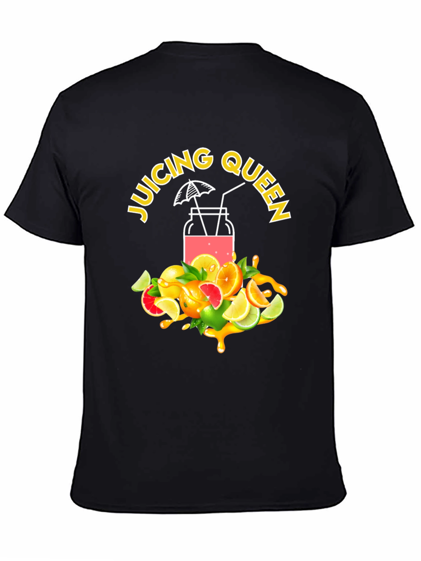 Juicing Queen Graphic Tee - Summer Fruit Design